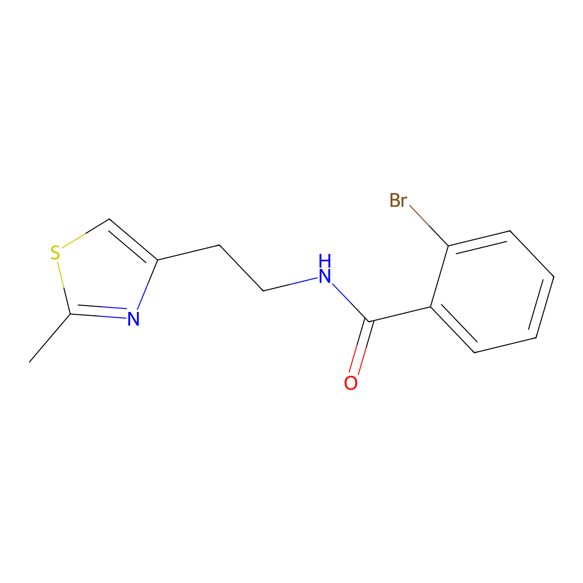 2-bromo-N-[2-(2-methyl-1,3-thiazol-4-yl)ethyl]benzamide molecular structure, CAS 863512-45-2