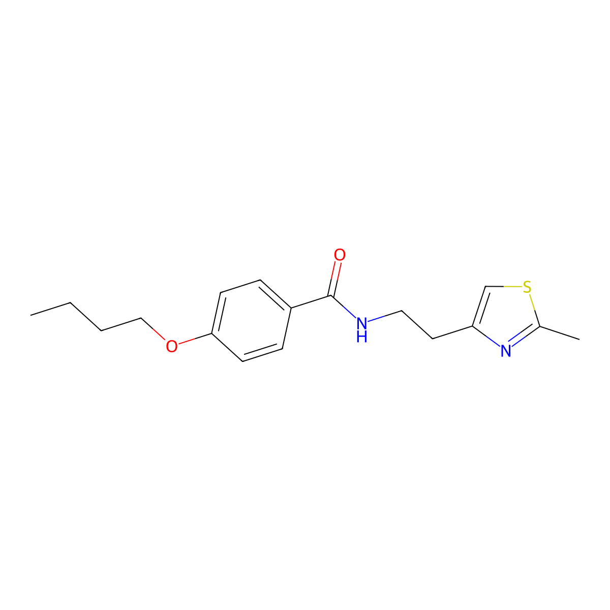 4-butoxy-N-(2-(2-methylthiazol-4-yl)ethyl)benzamide molecular structure, CAS 863512-55-4