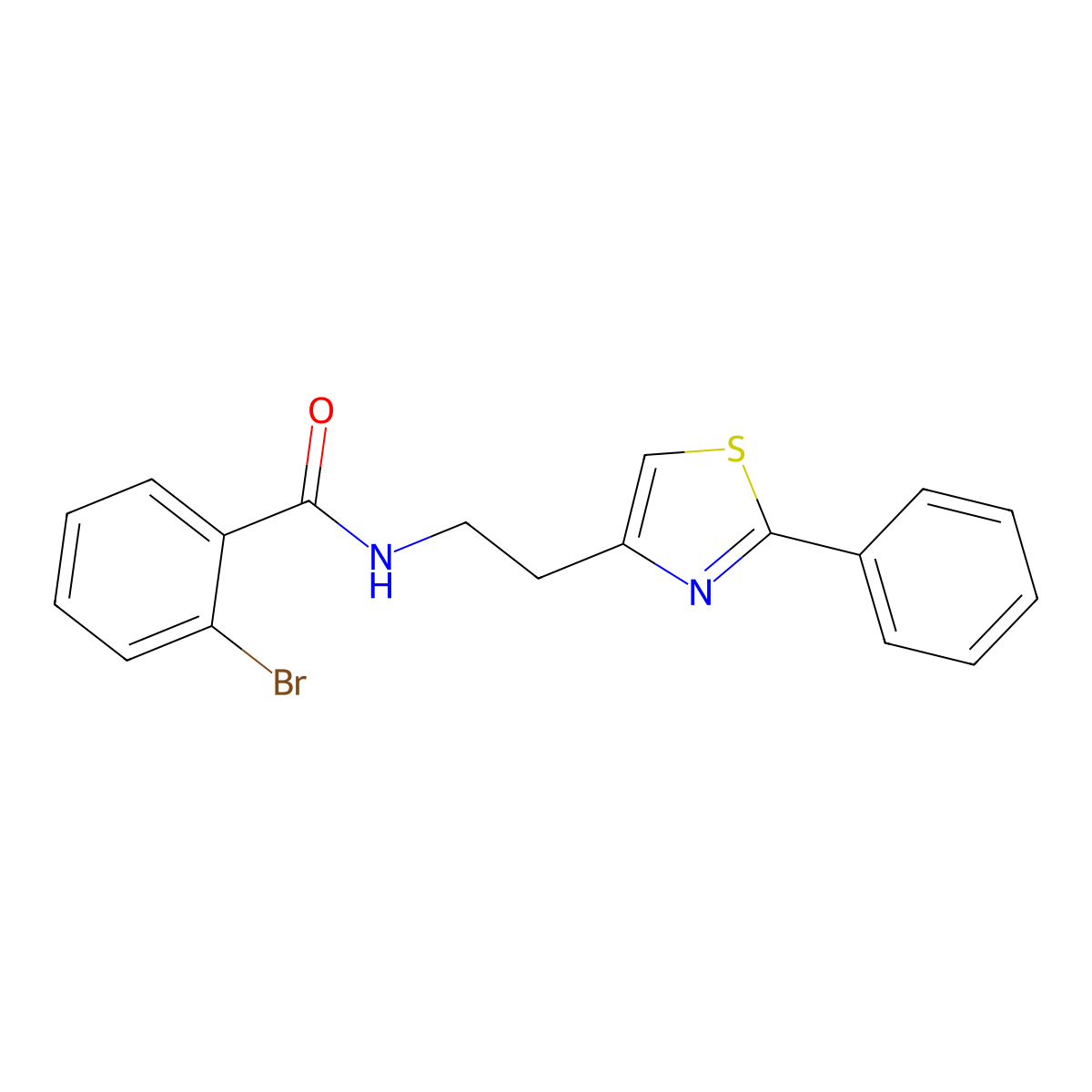 2-bromo-N-[2-(2-phenyl-1,3-thiazol-4-yl)ethyl]benzamide molecular structure, CAS 863512-71-4