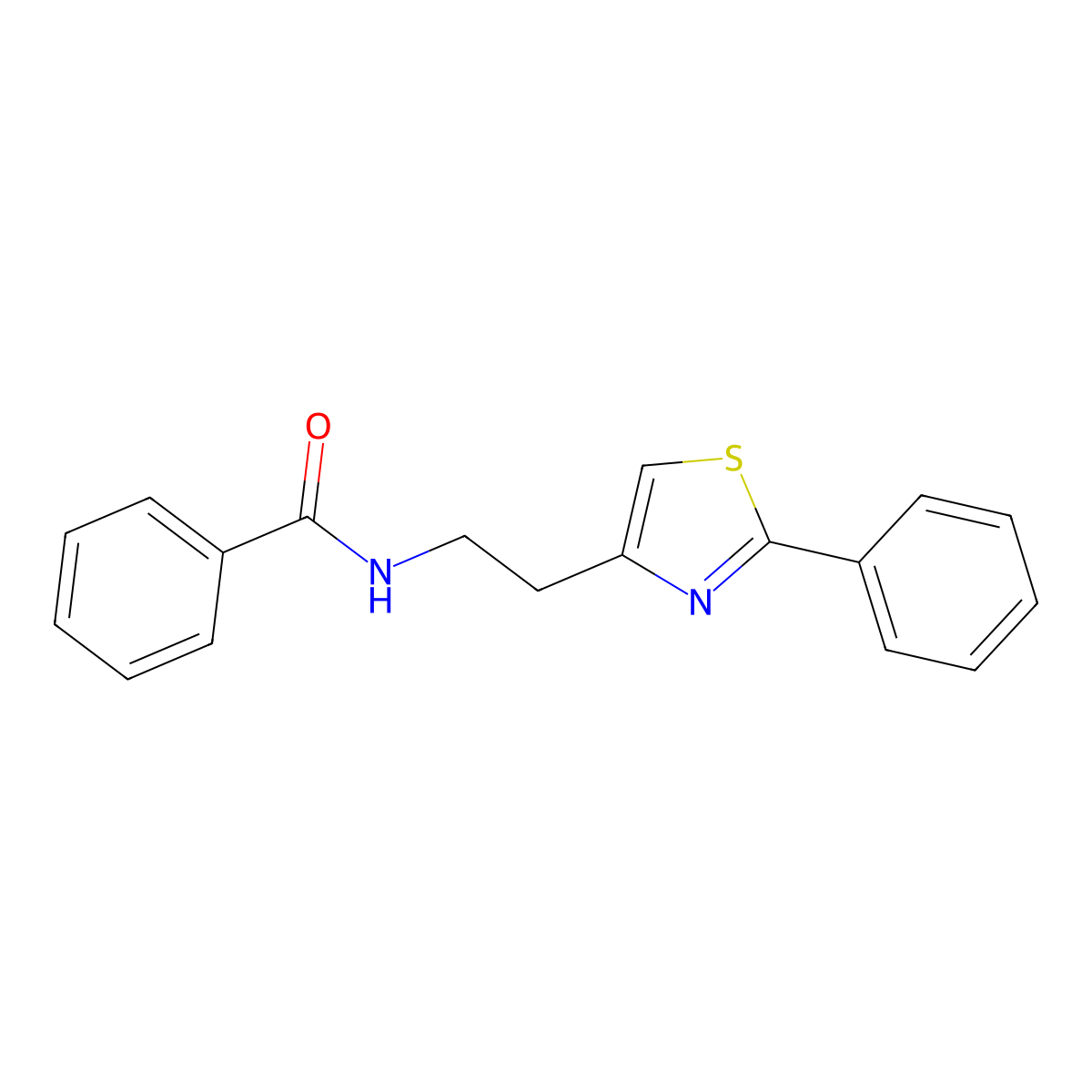 N-[2-(2-phenyl-1,3-thiazol-4-yl)ethyl]benzamide molecular structure, CAS 863512-75-8