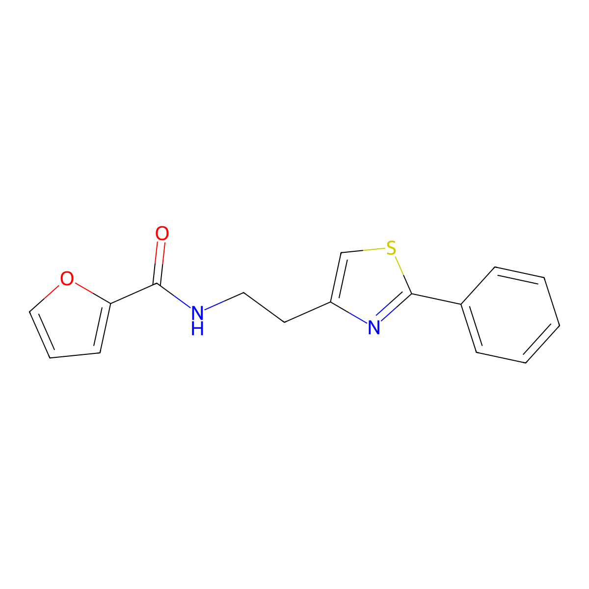 N-[2-(2-phenyl-1,3-thiazol-4-yl)ethyl]furan-2-carboxamide molecular structure, CAS 863512-80-5