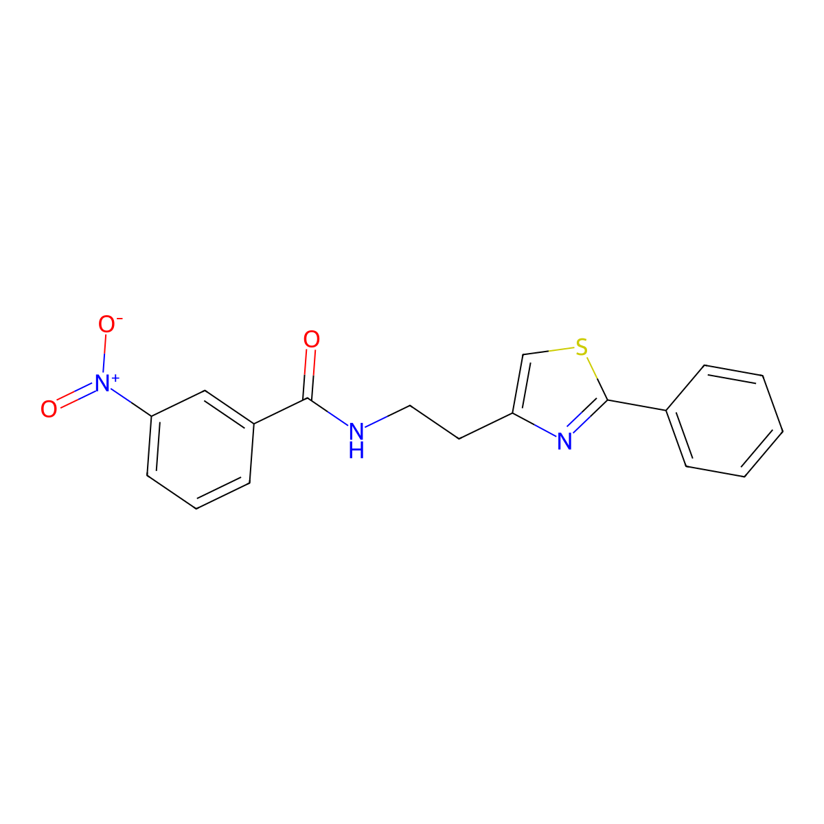 3-nitro-N-[2-(2-phenyl-1,3-thiazol-4-yl)ethyl]benzamide molecular structure, CAS 863512-81-6