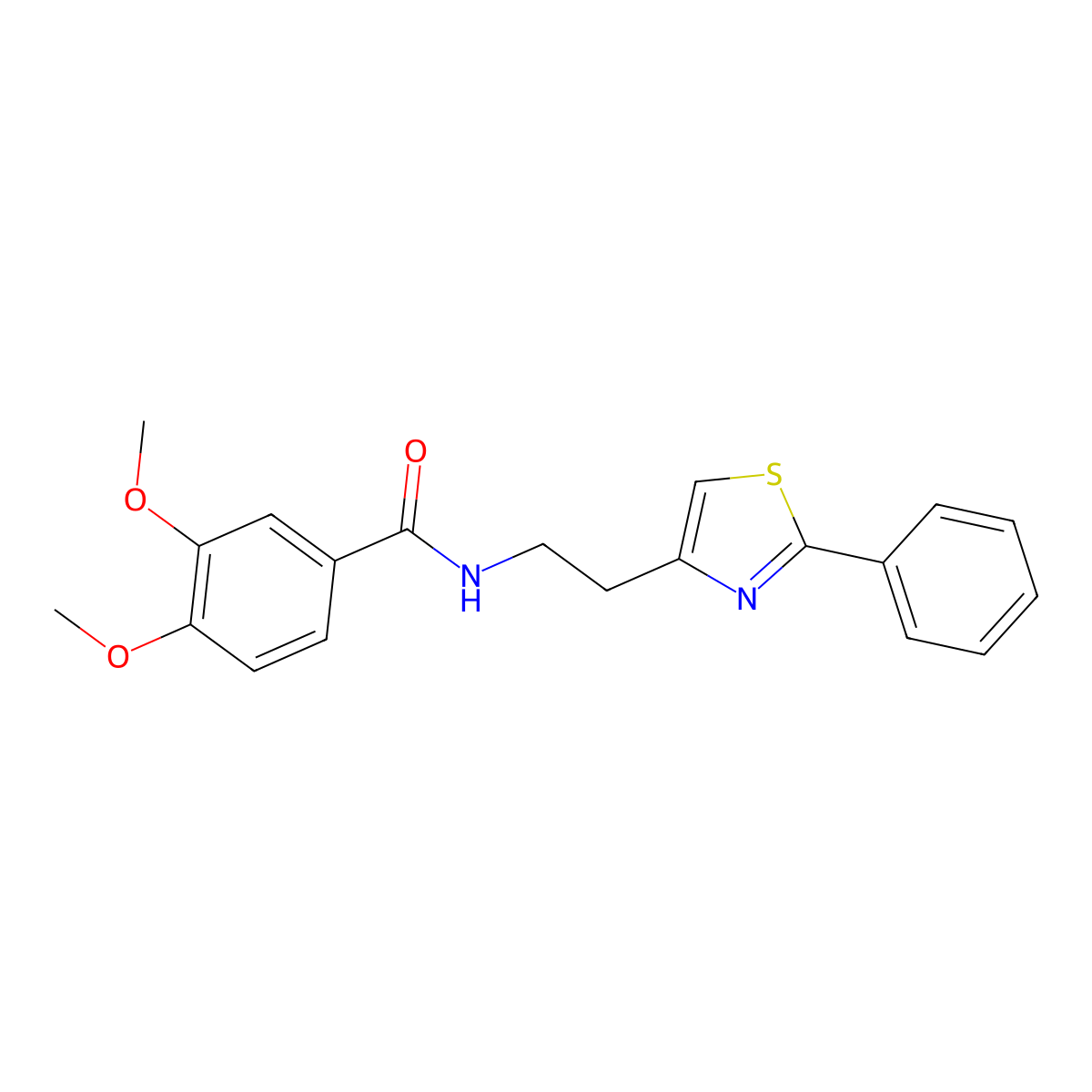 3,4-dimethoxy-N-[2-(2-phenyl-1,3-thiazol-4-yl)ethyl]benzamide molecular structure, CAS 863512-91-8