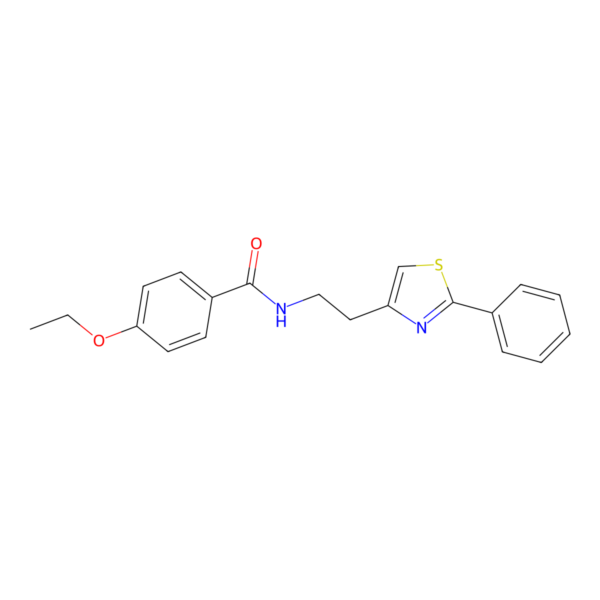 4-ethoxy-N-[2-(2-phenyl-1,3-thiazol-4-yl)ethyl]benzamide molecular structure, CAS 863512-92-9