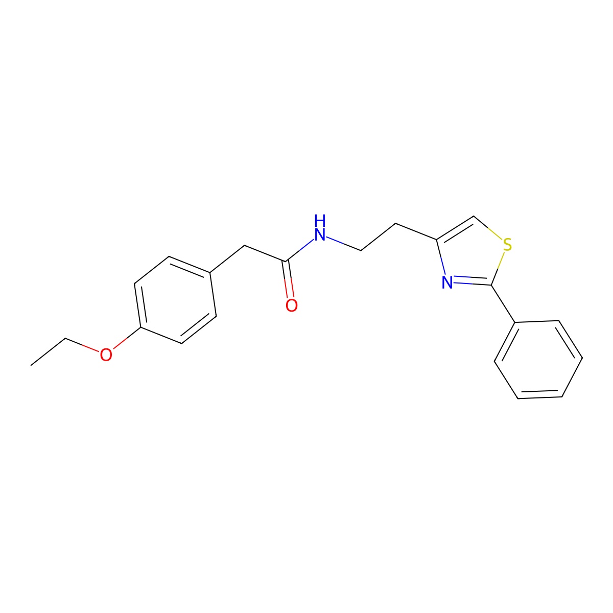 2-(4-ethoxyphenyl)-N-[2-(2-phenyl-1,3-thiazol-4-yl)ethyl]acetamide molecular structure, CAS 863512-93-0