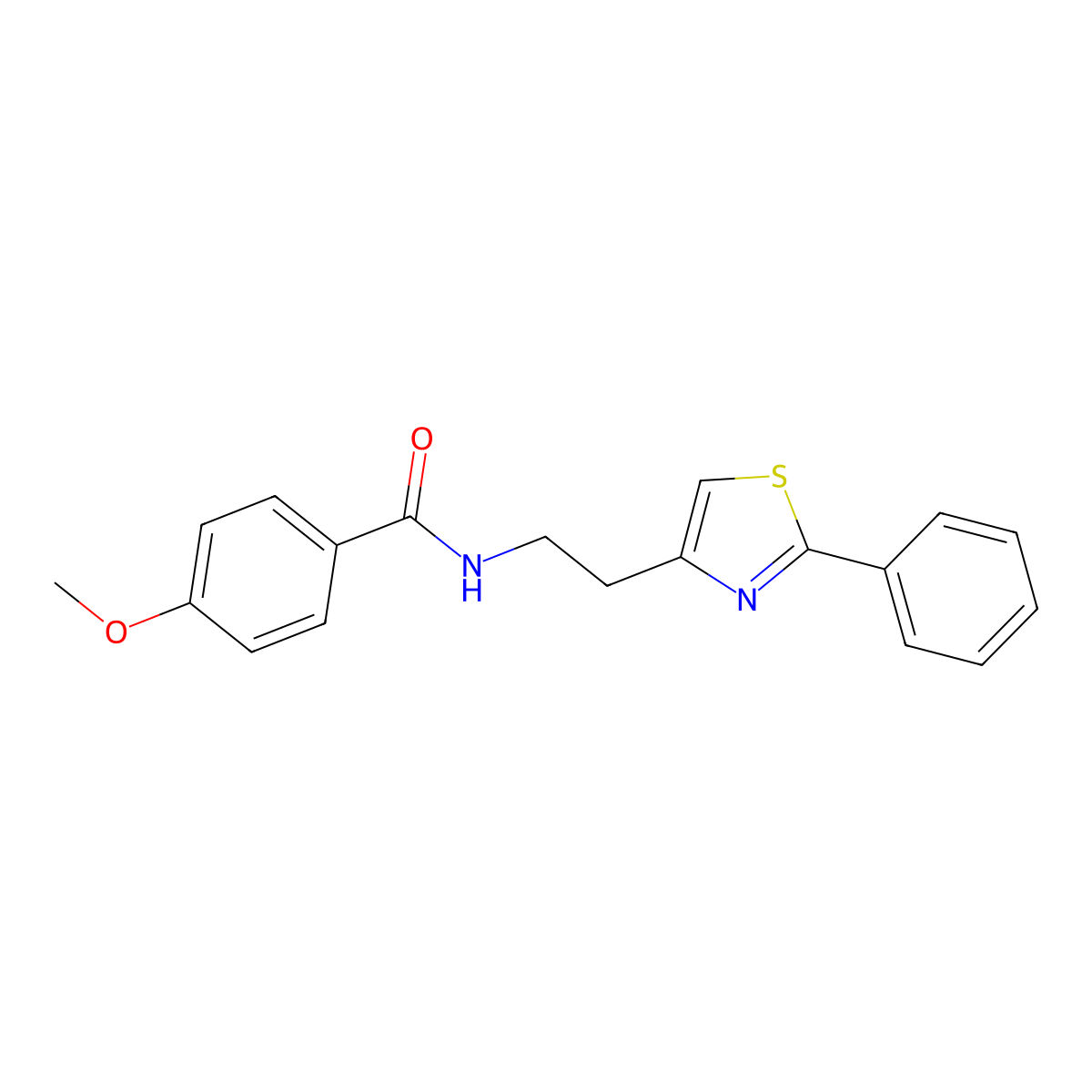 4-methoxy-N-[2-(2-phenyl-1,3-thiazol-4-yl)ethyl]benzamide molecular structure, CAS 863512-98-5