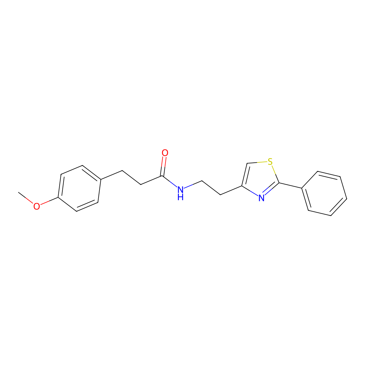 3-(4-methoxyphenyl)-N-[2-(2-phenyl-1,3-thiazol-4-yl)ethyl]propanamide molecular structure, CAS 863513-02-4