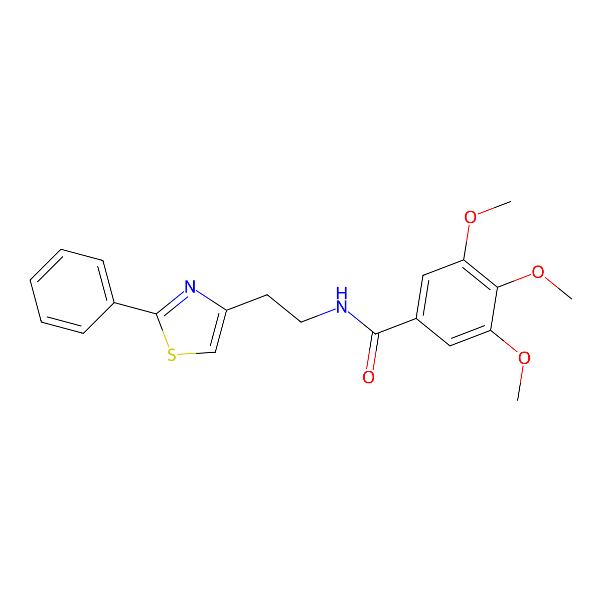 3,4,5-trimethoxy-N-[2-(2-phenyl-1,3-thiazol-4-yl)ethyl]benzamide molecular structure, CAS 863513-15-9