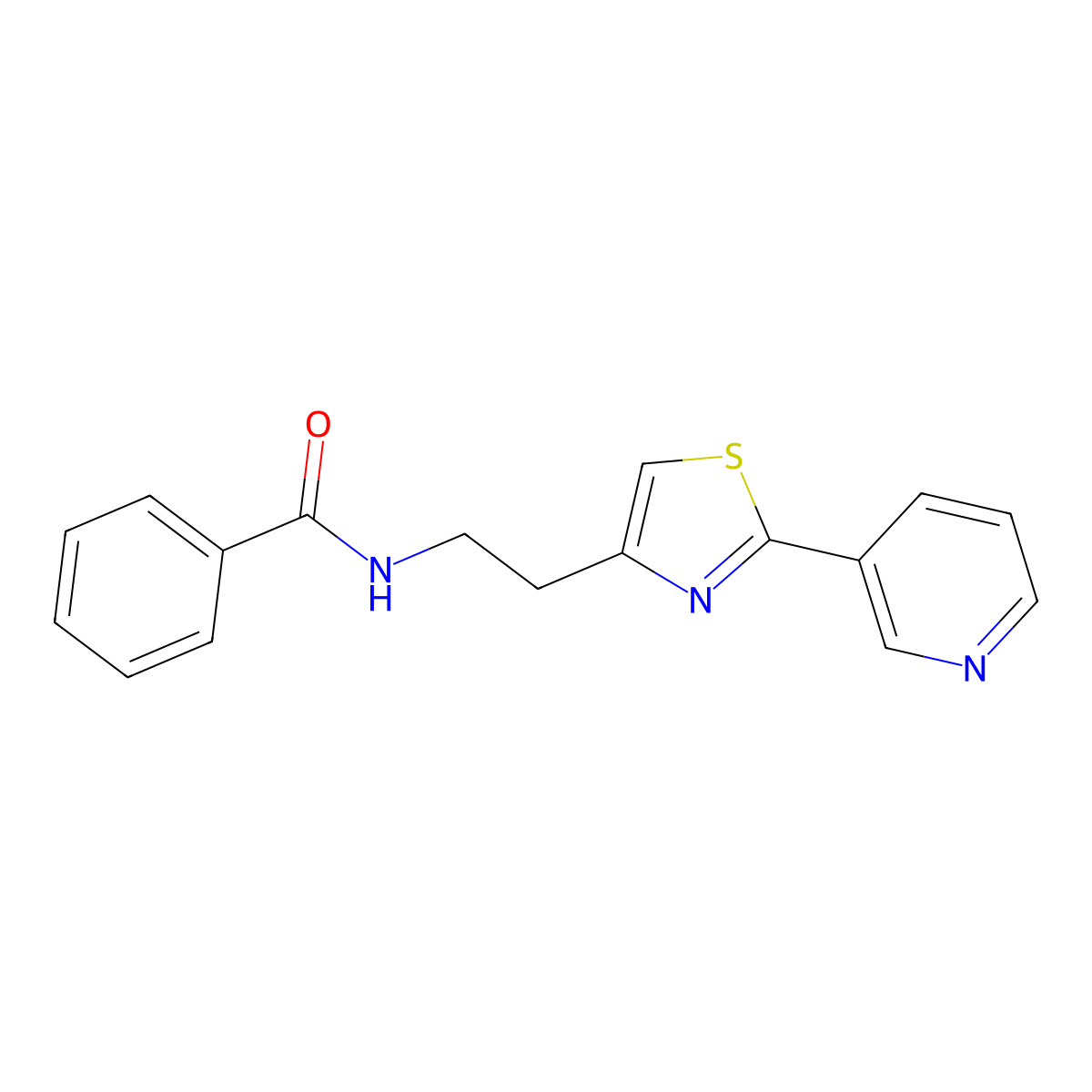 N-{2-[2-(pyridin-3-yl)-1,3-thiazol-4-yl]ethyl}benzamide molecular structure, CAS 863513-27-3