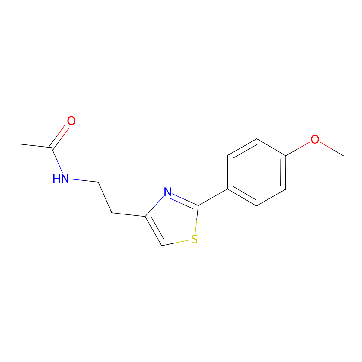 N-{2-[2-(4-methoxyphenyl)-1,3-thiazol-4-yl]ethyl}acetamide molecular structure, CAS 863513-53-5