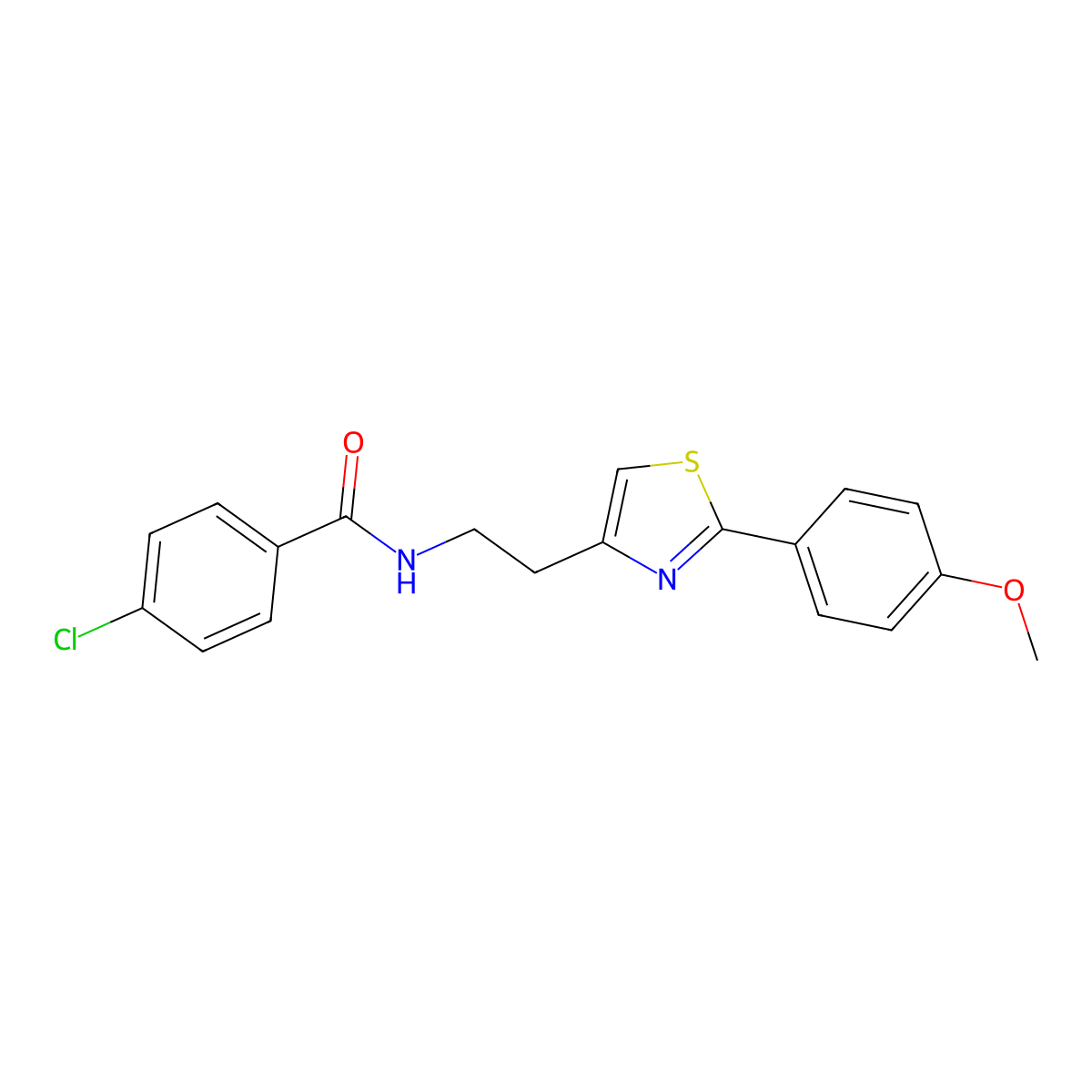 4-chloro-N-{2-[2-(4-methoxyphenyl)-1,3-thiazol-4-yl]ethyl}benzamide molecular structure, CAS 863513-55-7