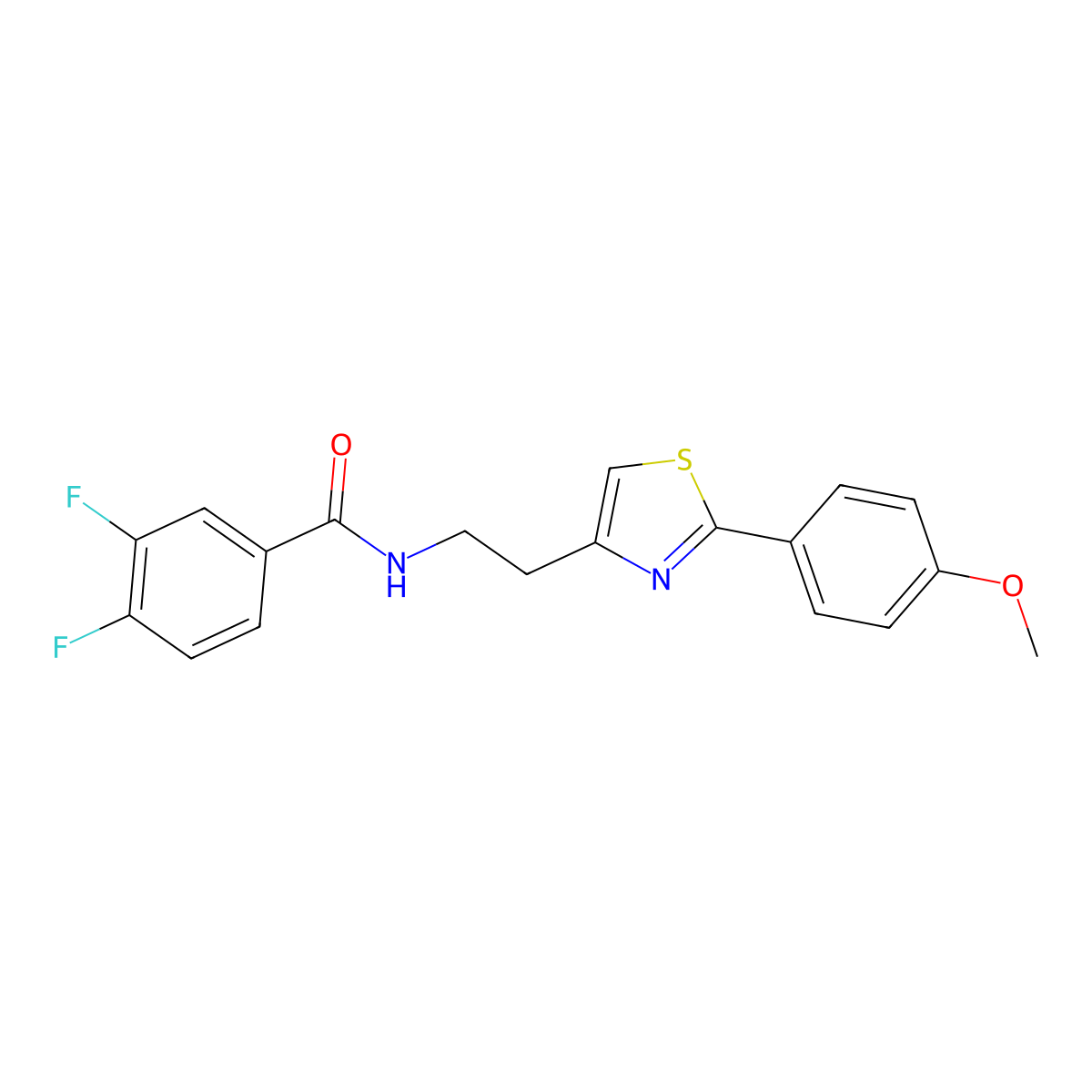 3,4-difluoro-N-(2-(2-(4-methoxyphenyl)thiazol-4-yl)ethyl)benzamide molecular structure, CAS 863513-58-0