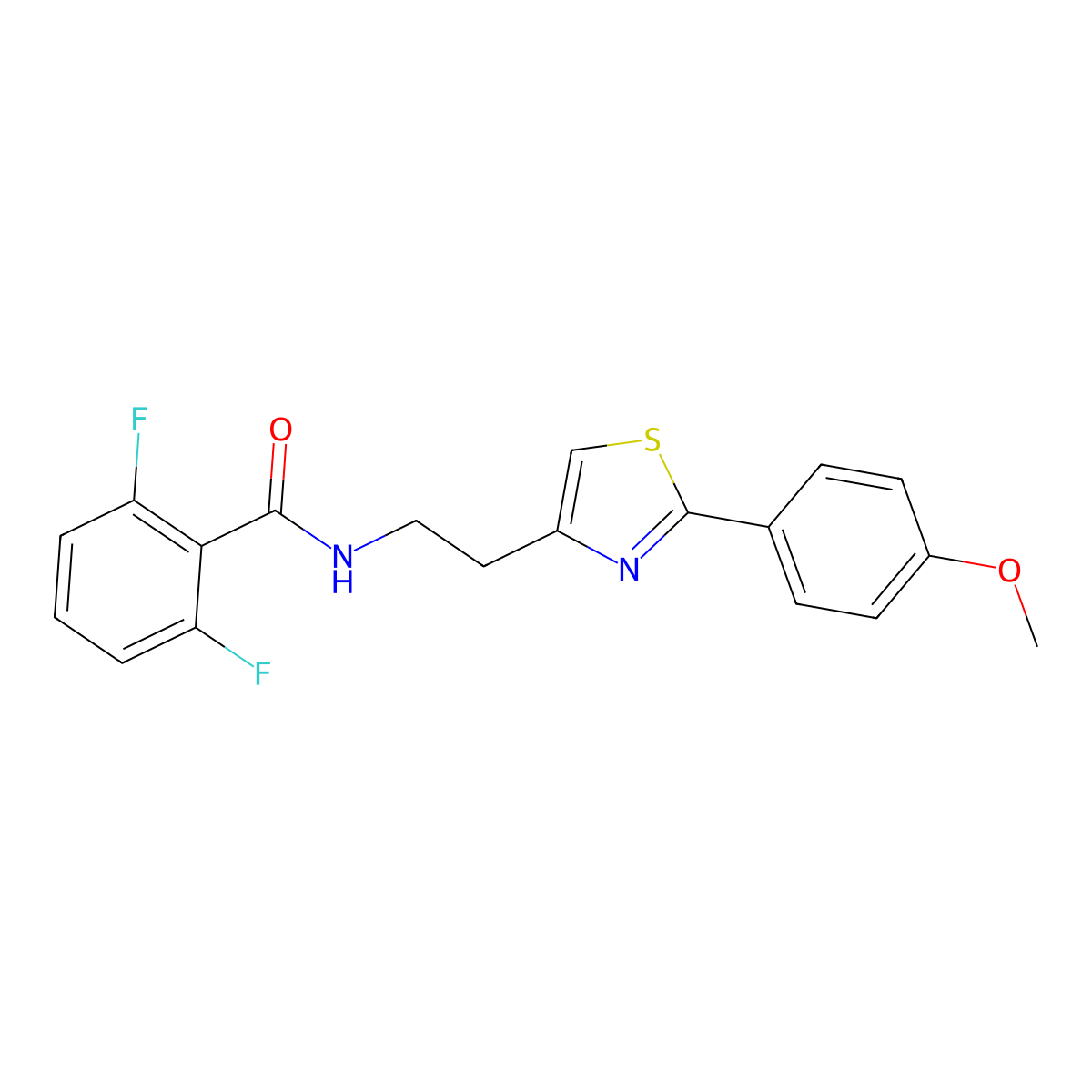 2,6-difluoro-N-{2-[2-(4-methoxyphenyl)-1,3-thiazol-4-yl]ethyl}benzamide molecular structure, CAS 863513-59-1