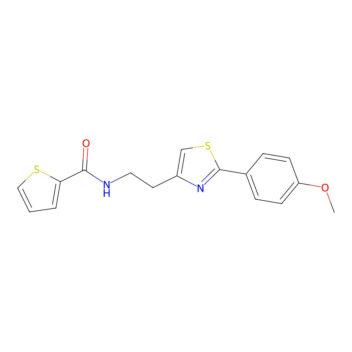 N-(2-(2-(4-methoxyphenyl)thiazol-4-yl)ethyl)thiophene-2-carboxamide molecular structure, CAS 863513-61-5