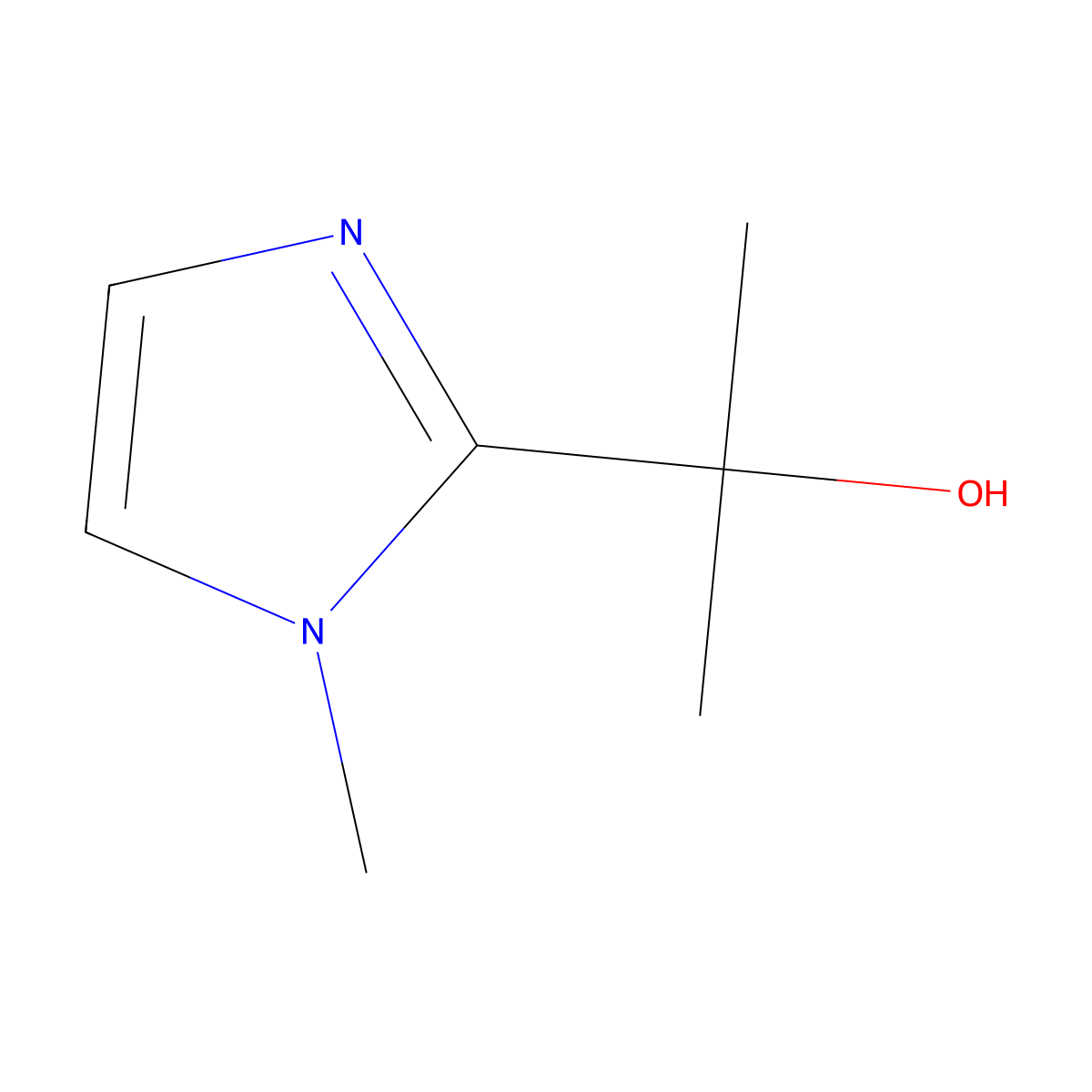 2-(1-methyl-1H-imidazol-2-yl)propan-2-ol molecular structure, CAS 86354-06-5
