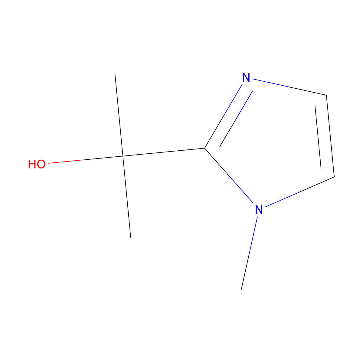 2-(1-methyl-1H-imidazol-2-yl)propan-2-ol molecular structure, CAS 86354-06-5