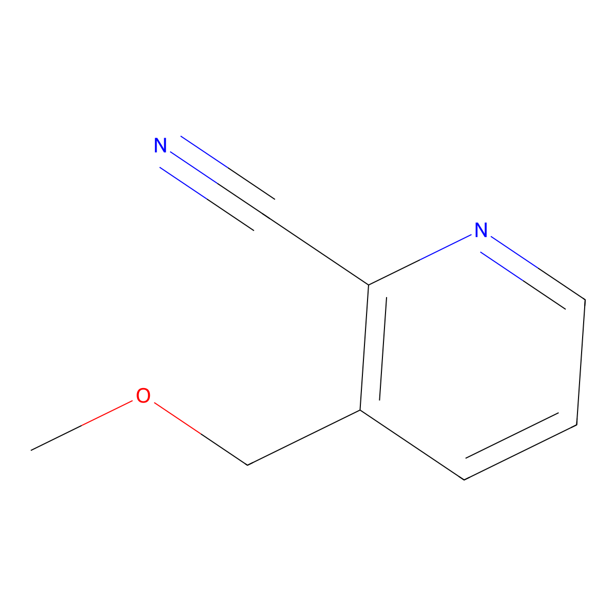 3-(Methoxymethyl)picolinonitrile molecular structure, CAS 863548-34-9