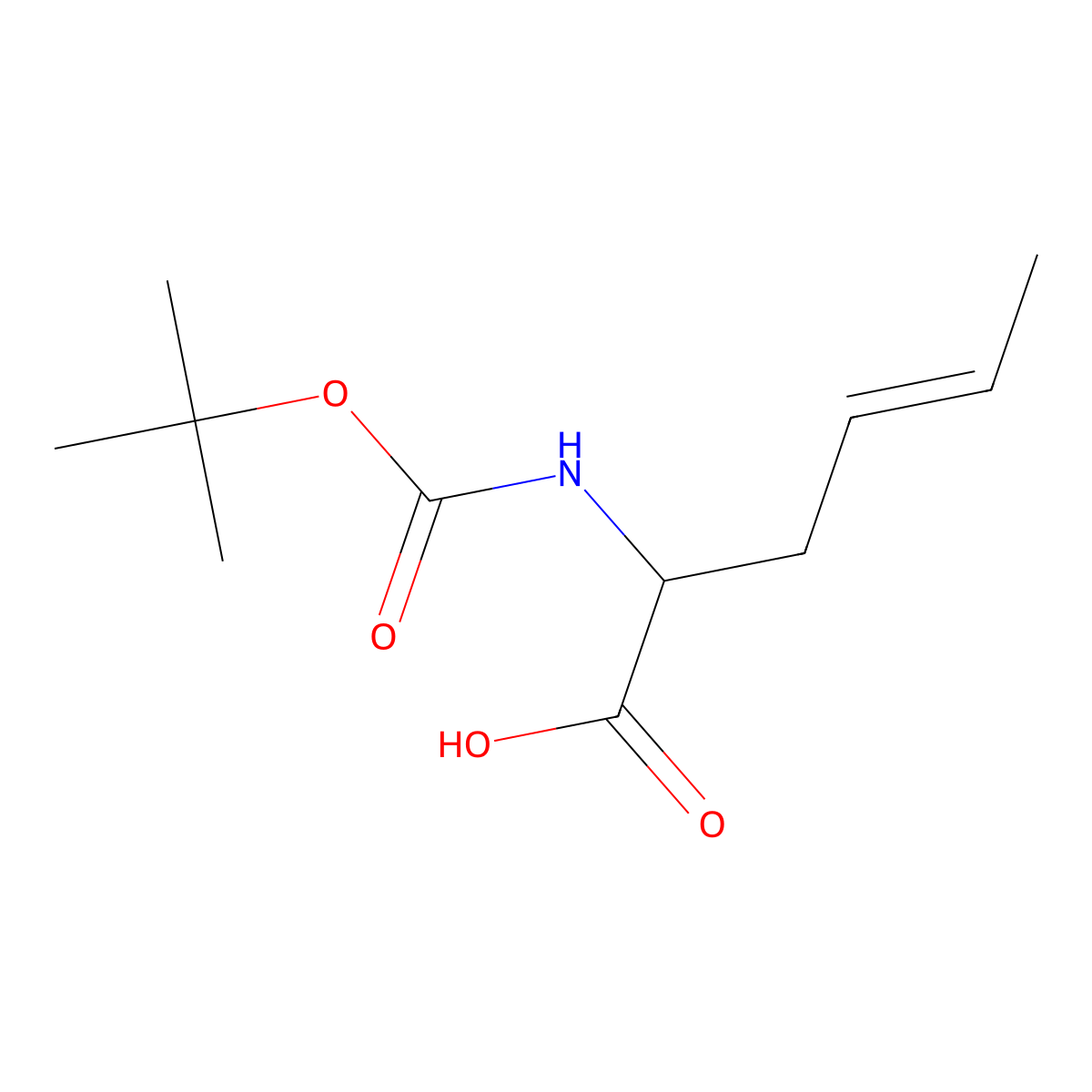 2-{[(Tert-butoxy)carbonyl]amino}hex-4-enoic acid molecular structure, CAS 863554-79-4