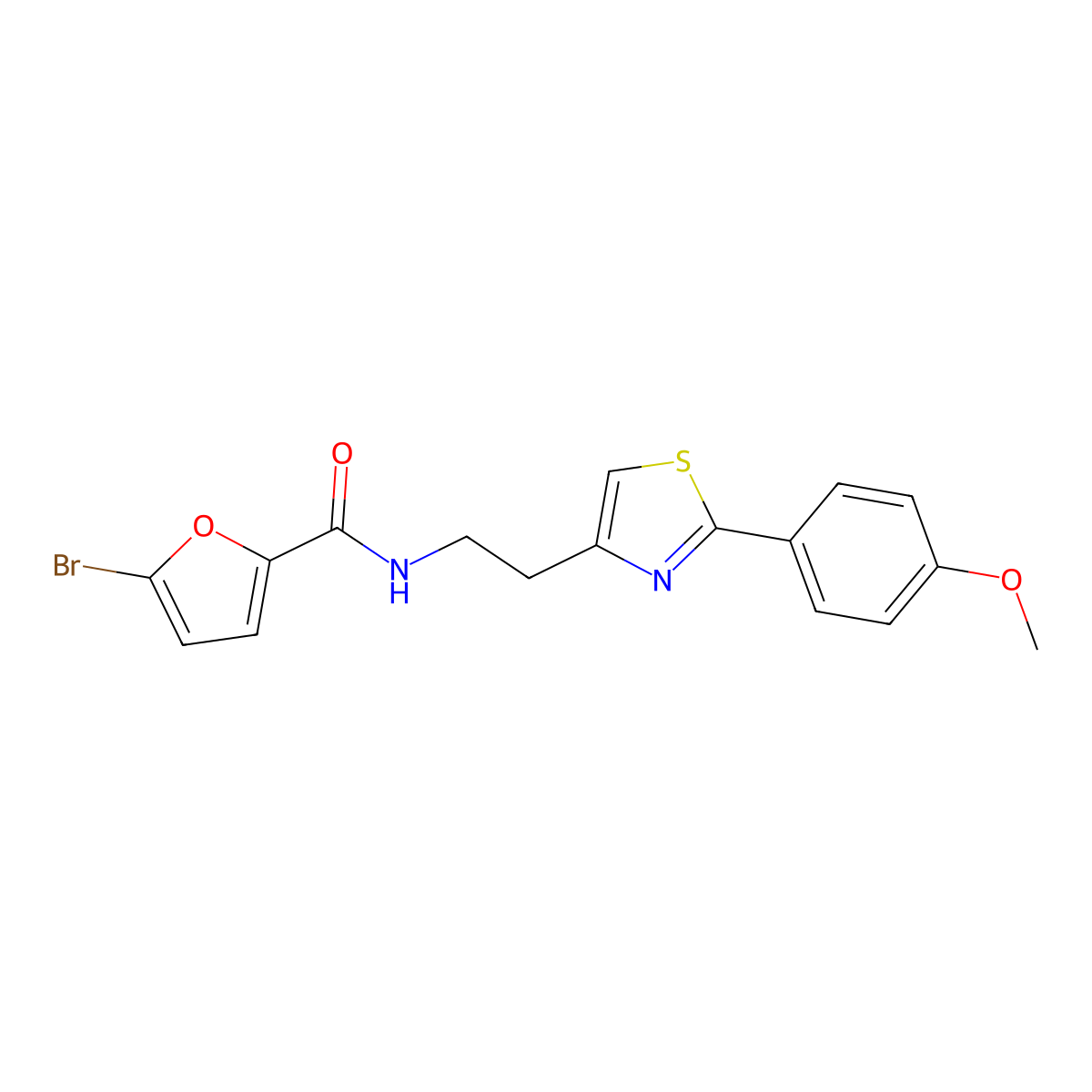 5-bromo-N-{2-[2-(4-methoxyphenyl)-1,3-thiazol-4-yl]ethyl}furan-2-carboxamide molecular structure, CAS 863555-98-0