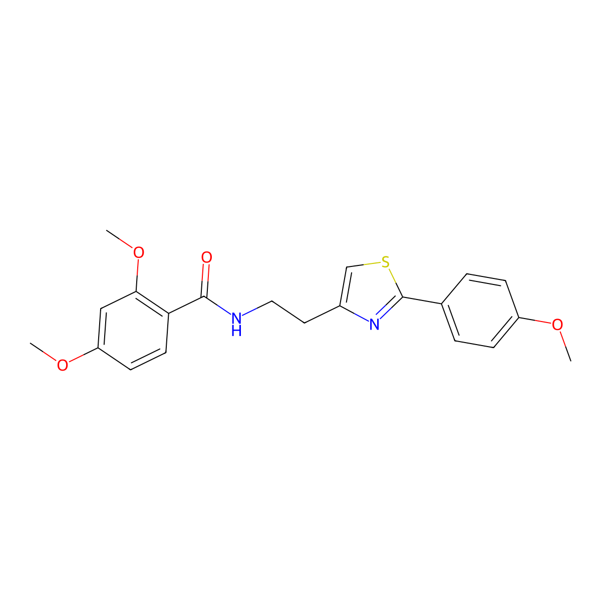 2,4-dimethoxy-N-{2-[2-(4-methoxyphenyl)-1,3-thiazol-4-yl]ethyl}benzamide molecular structure, CAS 863556-00-7
