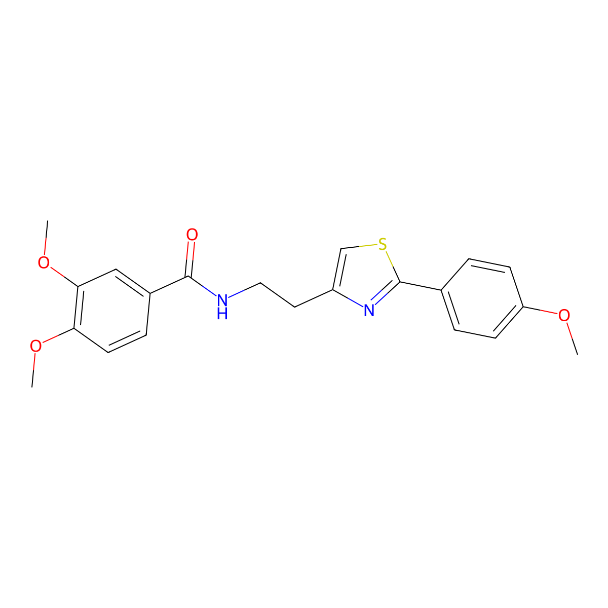 3,4-dimethoxy-N-(2-(2-(4-methoxyphenyl)thiazol-4-yl)ethyl)benzamide molecular structure, CAS 863556-01-8