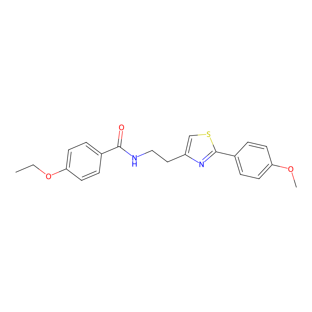 4-ethoxy-N-(2-(2-(4-methoxyphenyl)thiazol-4-yl)ethyl)benzamide molecular structure, CAS 863556-04-1