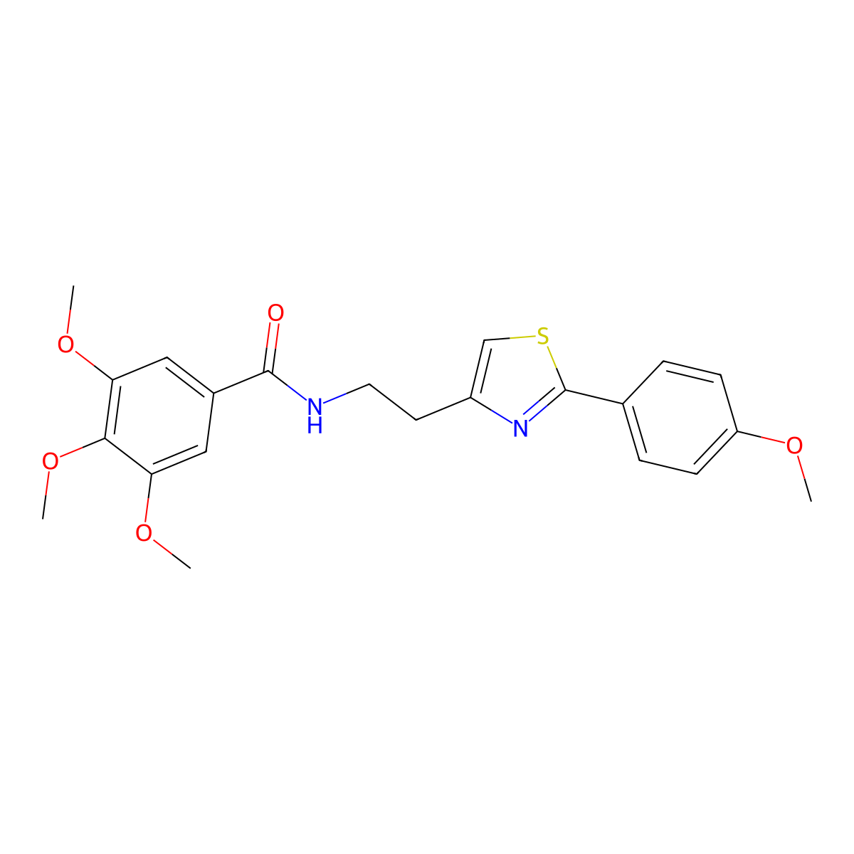 3,4,5-trimethoxy-N-{2-[2-(4-methoxyphenyl)-1,3-thiazol-4-yl]ethyl}benzamide molecular structure, CAS 863556-08-5