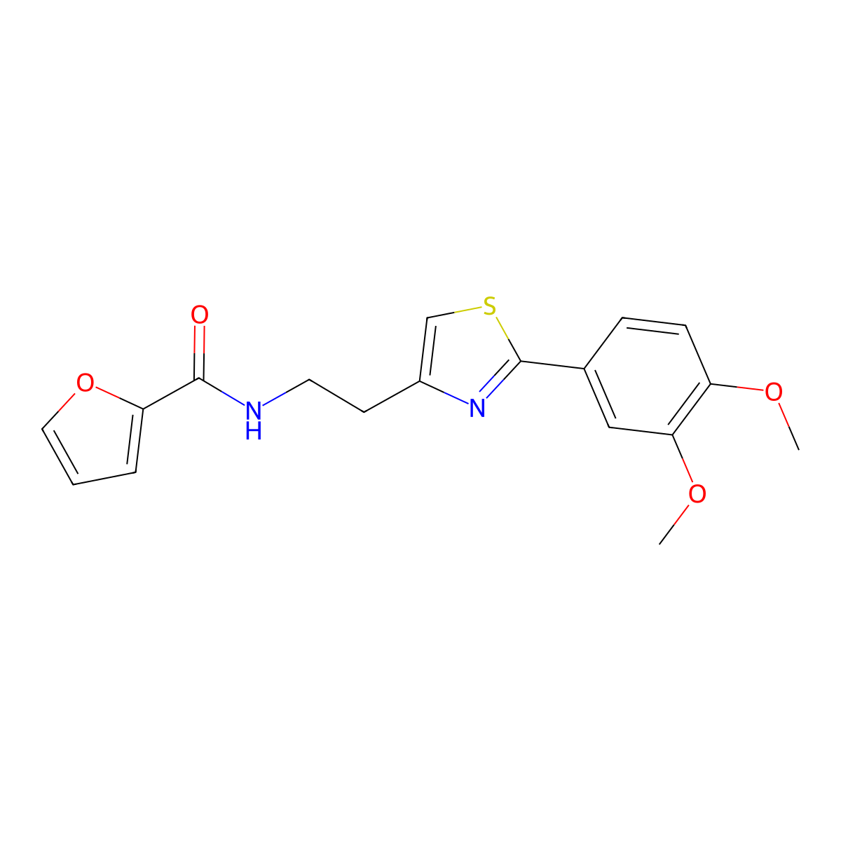 N-(2-(2-(3,4-dimethoxyphenyl)thiazol-4-yl)ethyl)furan-2-carboxamide molecular structure, CAS 863556-10-9