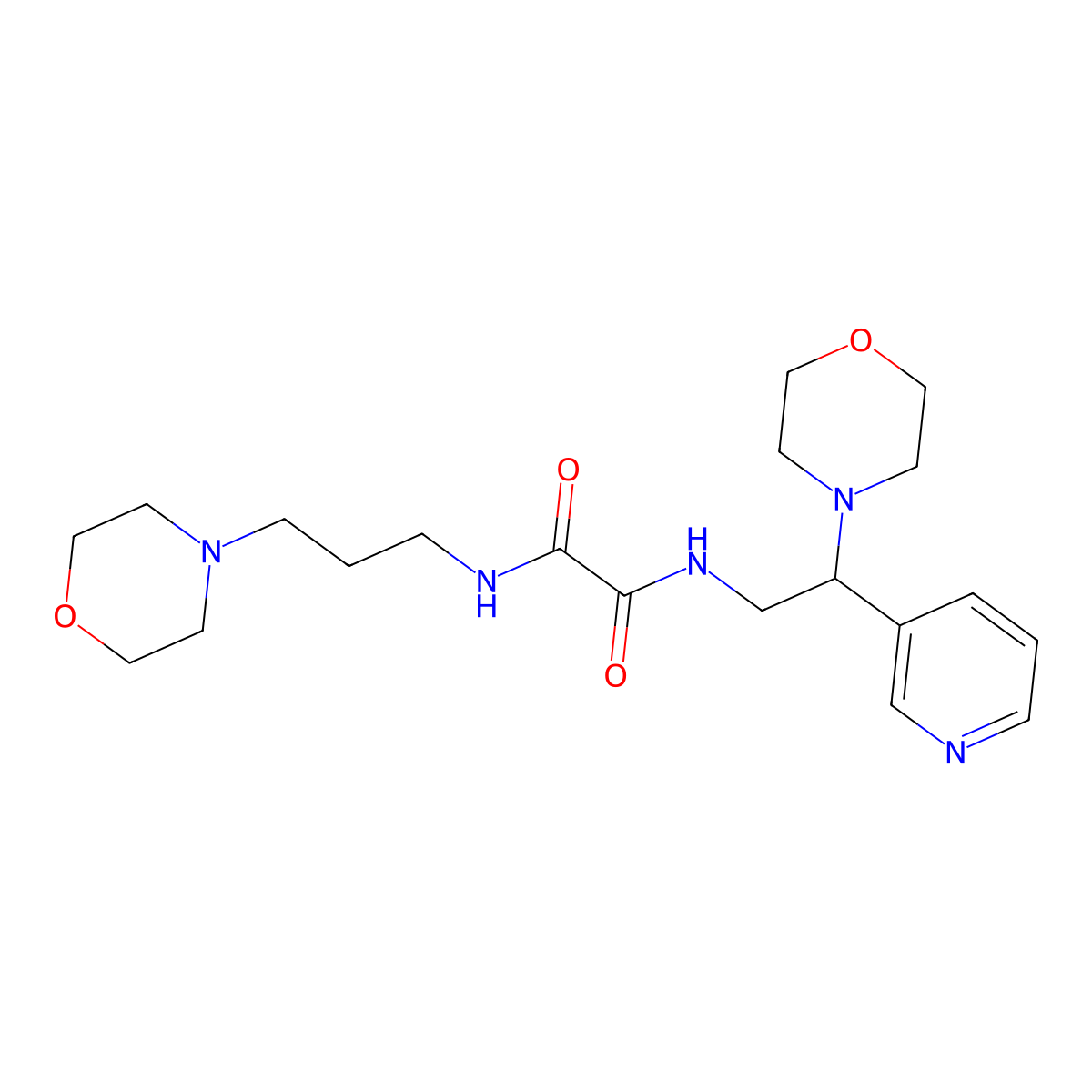 N1-(2-morpholino-2-(pyridin-3-yl)ethyl)-N2-(3-morpholinopropyl)oxalamide molecular structure, CAS 863556-24-5