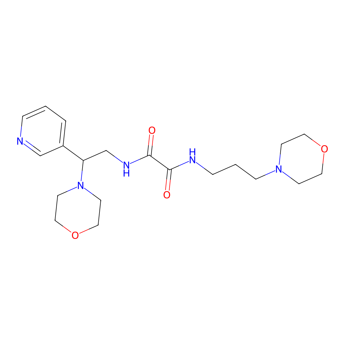 N1-(2-morpholino-2-(pyridin-3-yl)ethyl)-N2-(3-morpholinopropyl)oxalamide molecular structure, CAS 863556-24-5