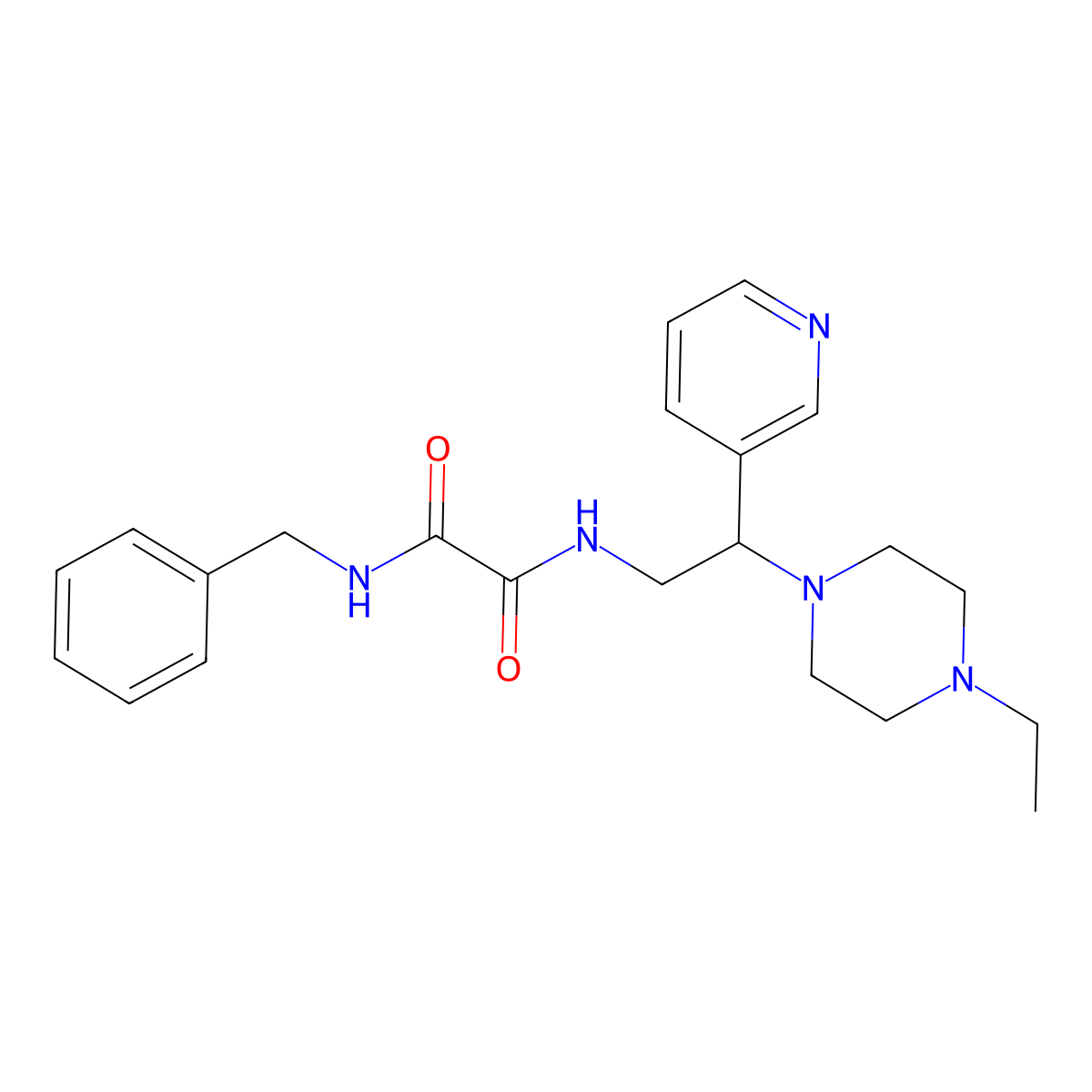 N1-benzyl-N2-(2-(4-ethylpiperazin-1-yl)-2-(pyridin-3-yl)ethyl)oxalamide molecular structure, CAS 863556-44-9