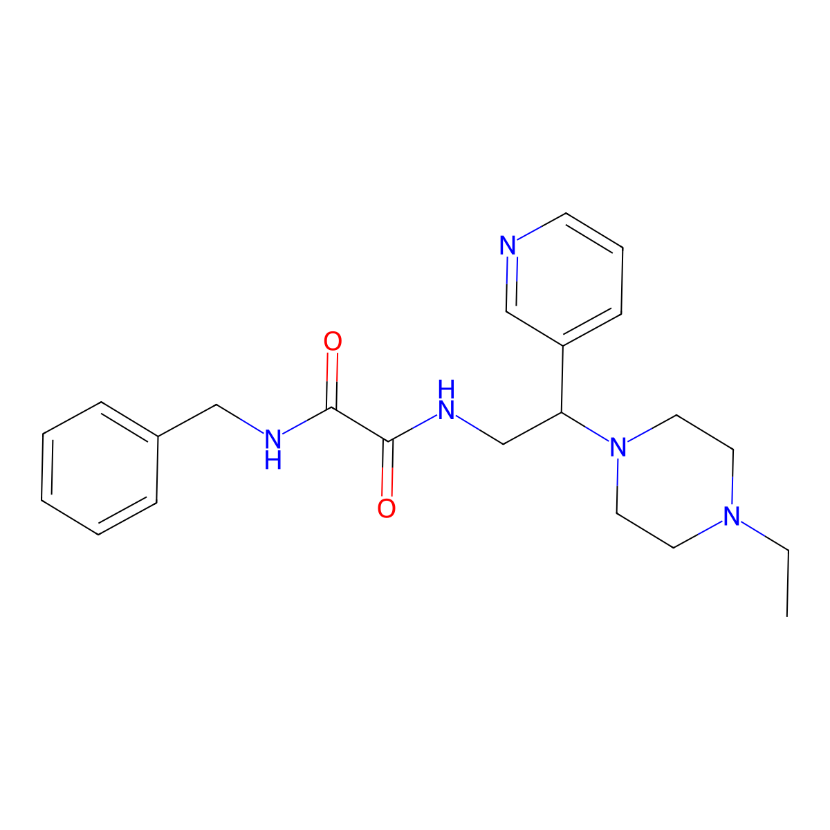 N1-benzyl-N2-(2-(4-ethylpiperazin-1-yl)-2-(pyridin-3-yl)ethyl)oxalamide molecular structure, CAS 863556-44-9