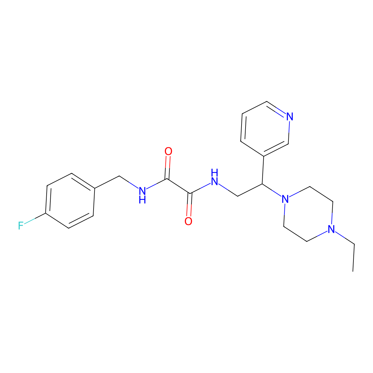 N1-(2-(4-ethylpiperazin-1-yl)-2-(pyridin-3-yl)ethyl)-N2-(4-fluorobenzyl)oxalamide molecular structure, CAS 863556-47-2