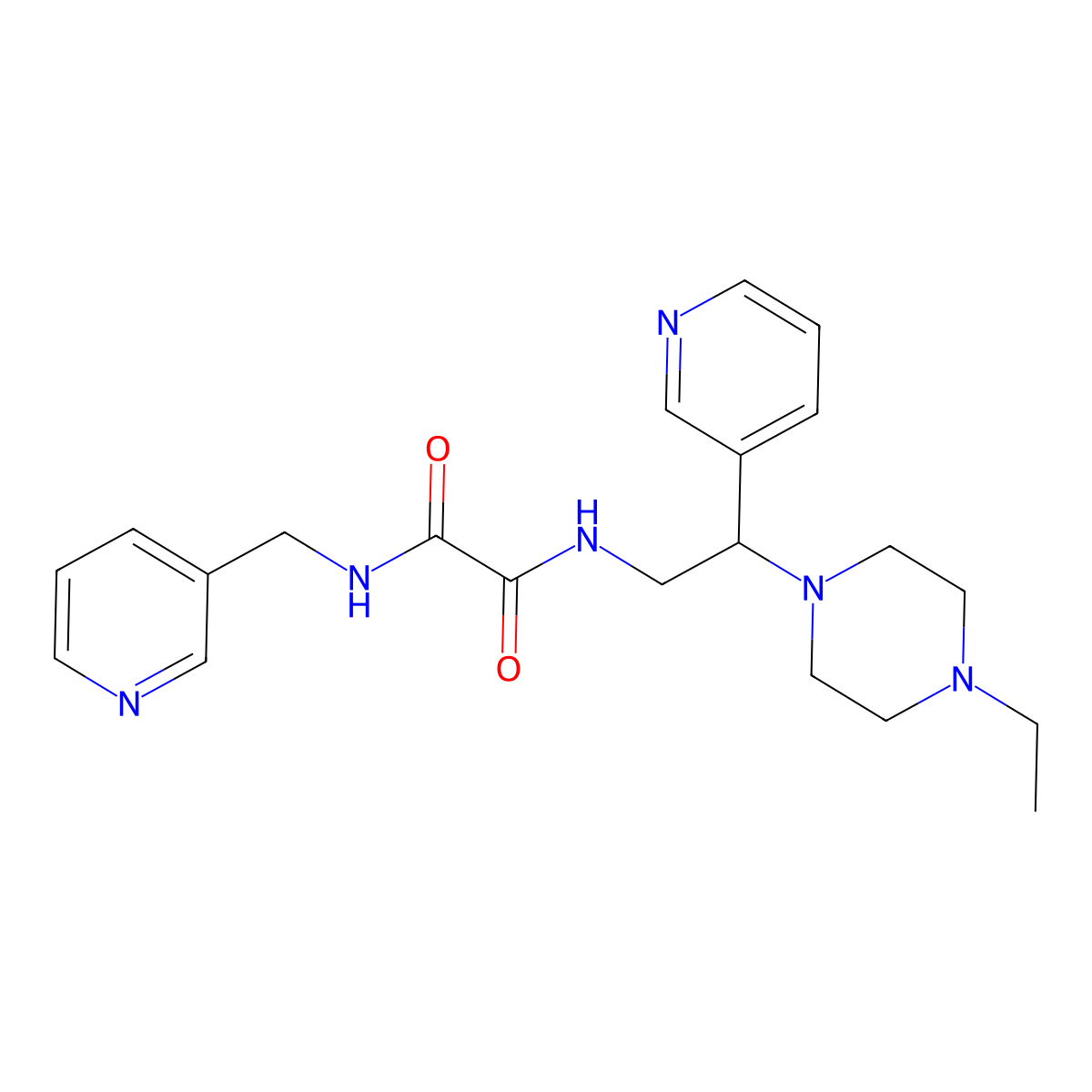 N1-(2-(4-ethylpiperazin-1-yl)-2-(pyridin-3-yl)ethyl)-N2-(pyridin-3-ylmethyl)oxalamide molecular structure, CAS 863556-52-9