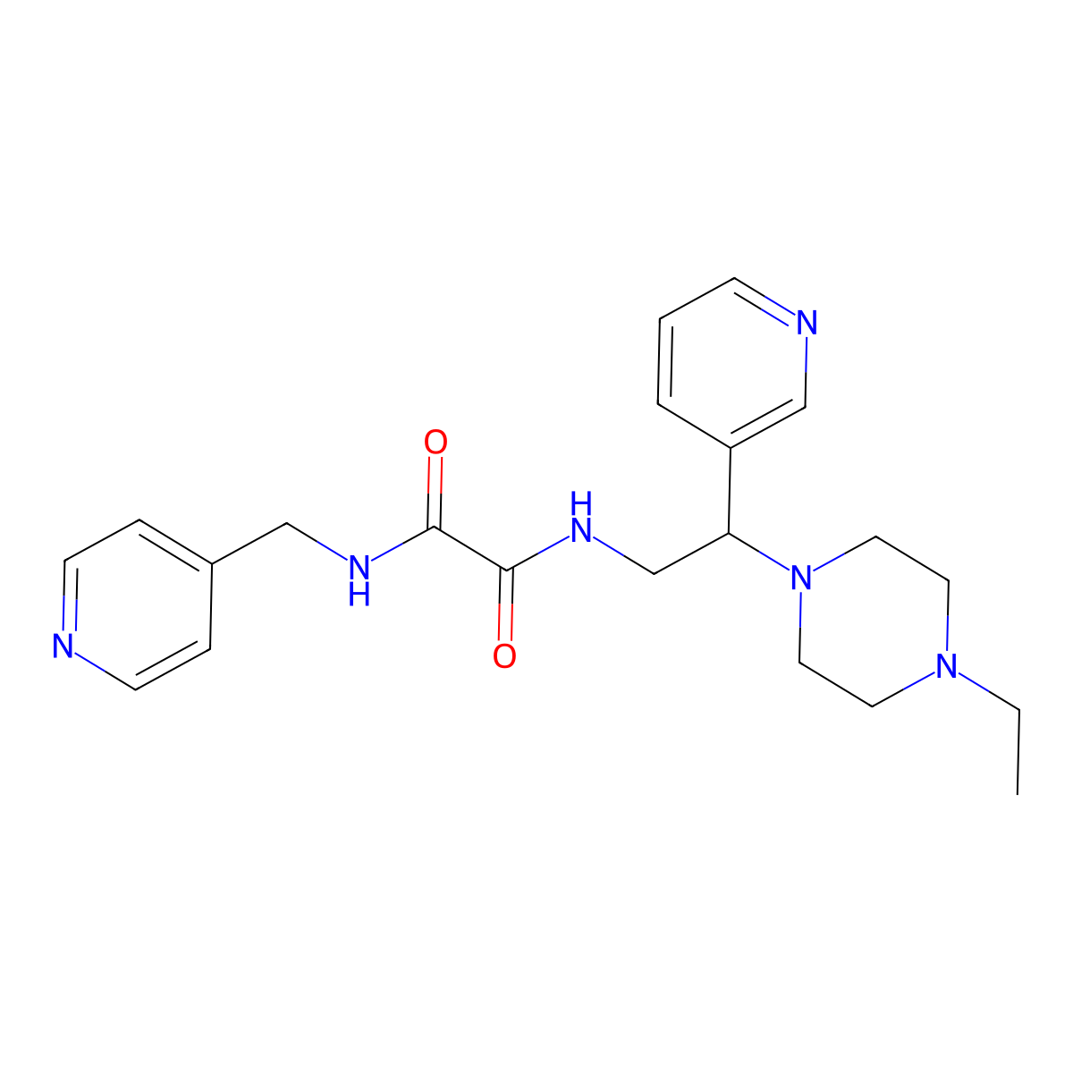 N1-(2-(4-ethylpiperazin-1-yl)-2-(pyridin-3-yl)ethyl)-N2-(pyridin-4-ylmethyl)oxalamide molecular structure, CAS 863556-53-0