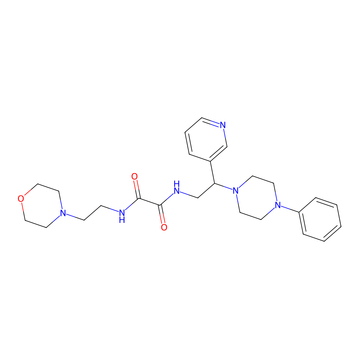 N1-(2-morpholinoethyl)-N2-(2-(4-phenylpiperazin-1-yl)-2-(pyridin-3-yl)ethyl)oxalamide molecular structure, CAS 863556-81-4