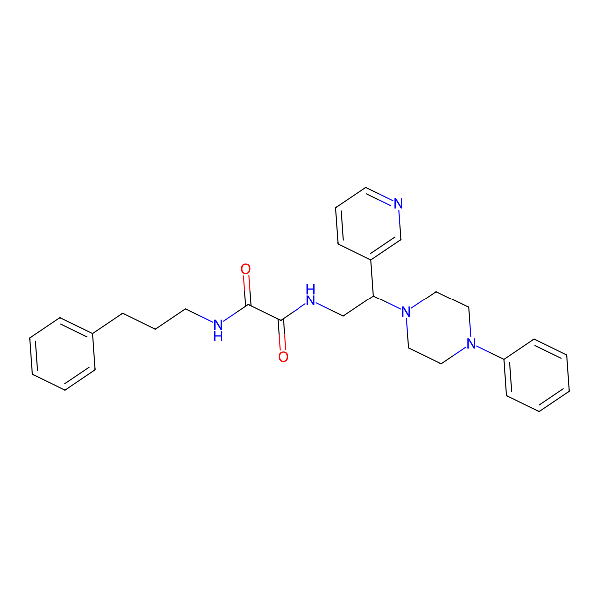 N1-(2-(4-phenylpiperazin-1-yl)-2-(pyridin-3-yl)ethyl)-N2-(3-phenylpropyl)oxalamide molecular structure, CAS 863556-82-5
