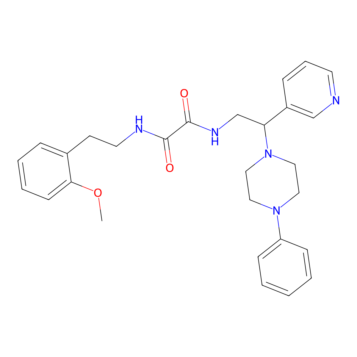N'-[2-(2-Methoxyphenyl)ethyl]-N-[2-(4-phenylpiperazin-1-YL)-2-(pyridin-3-YL)ethyl]ethanediamide molecular structure, CAS 863556-83-6