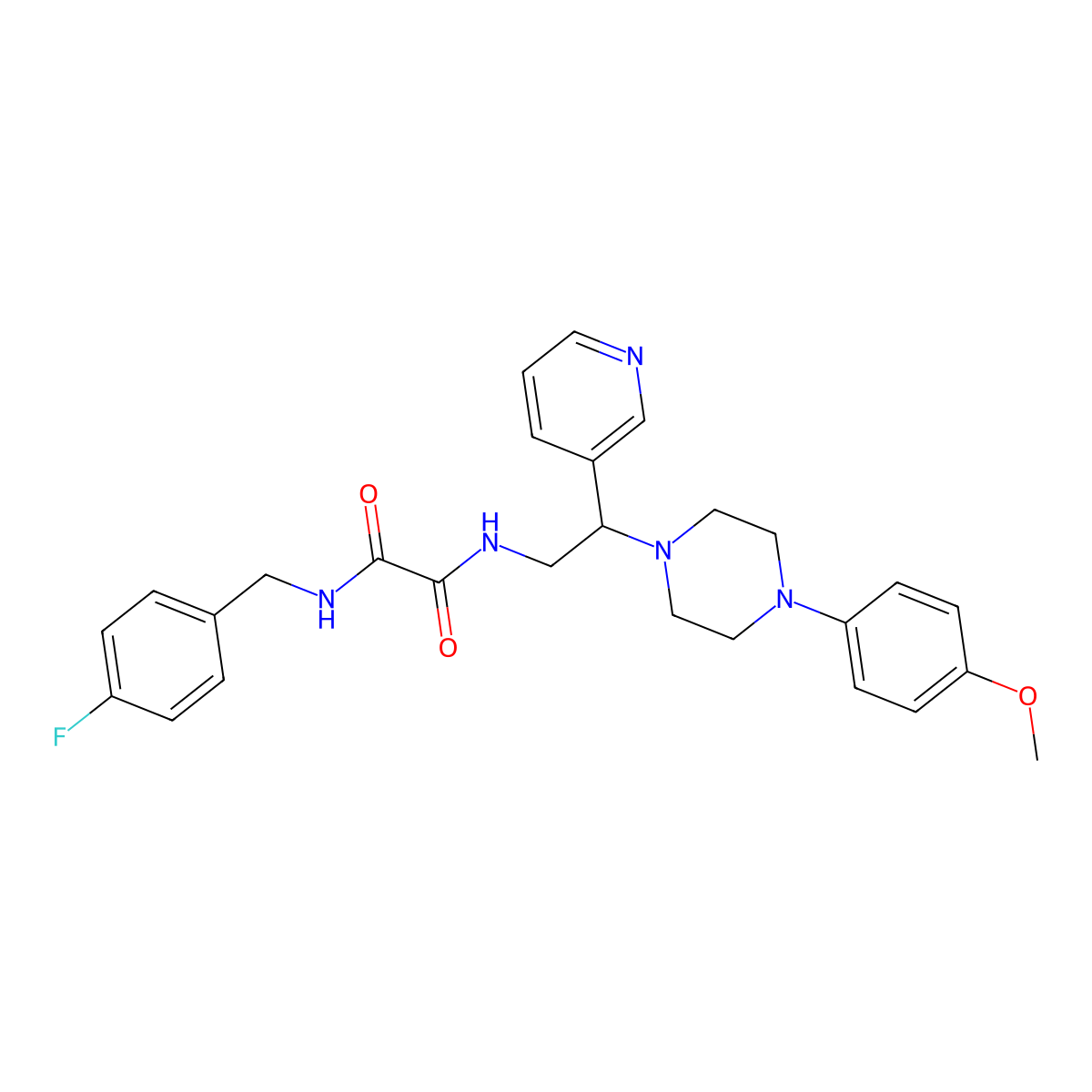 N'-[(4-Fluorophenyl)methyl]-N-{2-[4-(4-methoxyphenyl)piperazin-1-YL]-2-(pyridin-3-YL)ethyl}ethanediamide molecular structure, CAS 863557-19-1