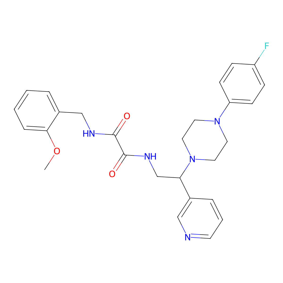 N-{2-[4-(4-fluorophenyl)piperazin-1-yl]-2-pyridin-3-ylethyl}-N'-(2-methoxybenzyl)ethanediamide molecular structure, CAS 863557-93-1
