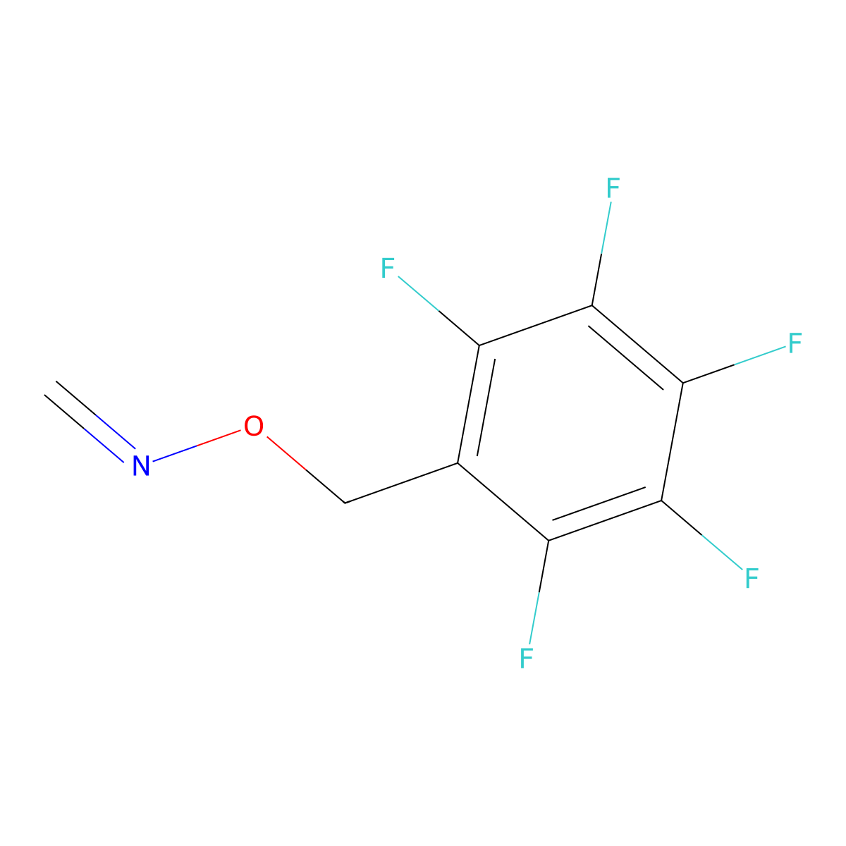 Formaldehyde O-pentafluorophenylmethyl-oxime molecular structure, CAS 86356-73-2