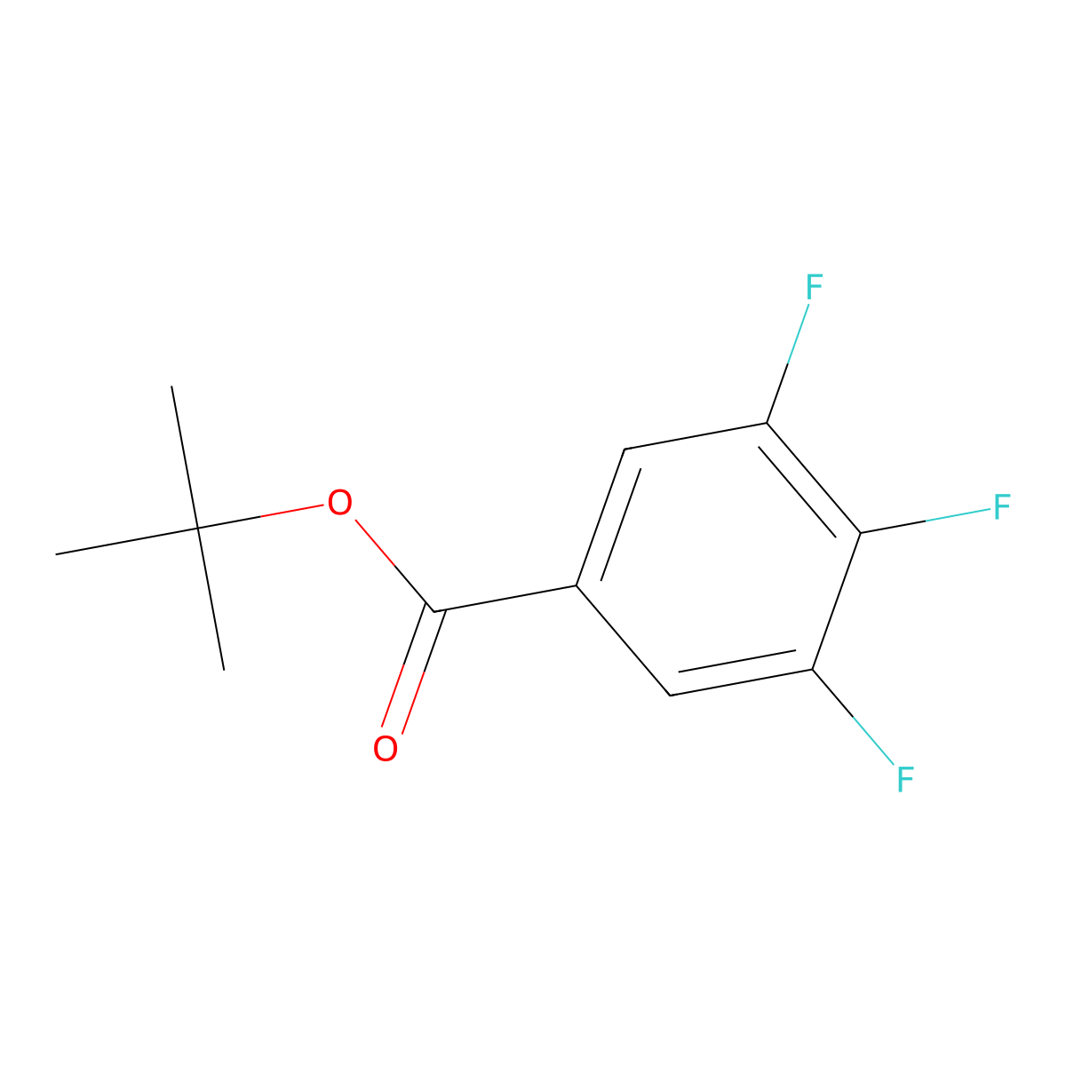 Tert-butyl 3,4,5-trifluorobenzoate molecular structure, CAS 863562-09-8