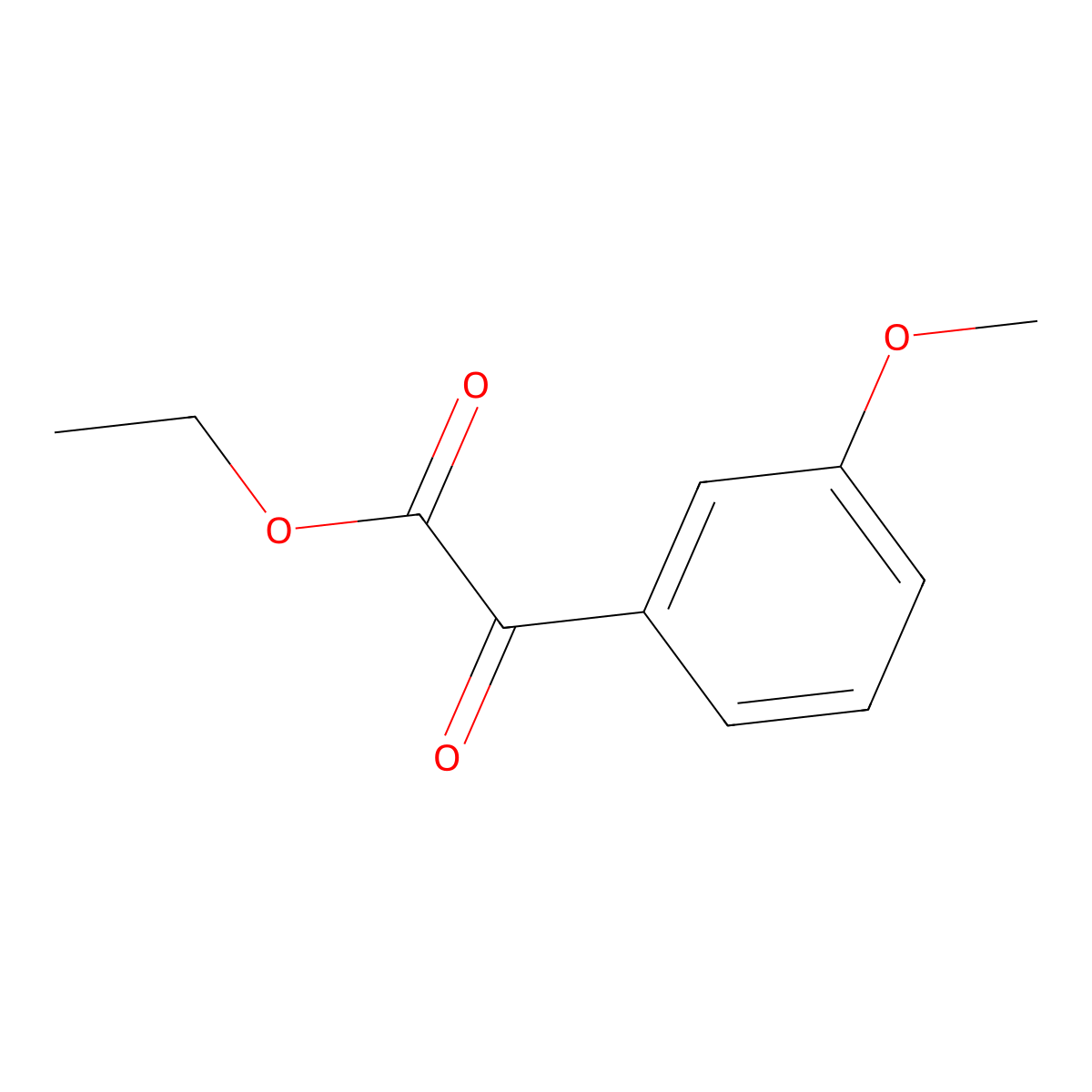 Ethyl 3-methoxybenzoylformate molecular structure, CAS 86358-29-4