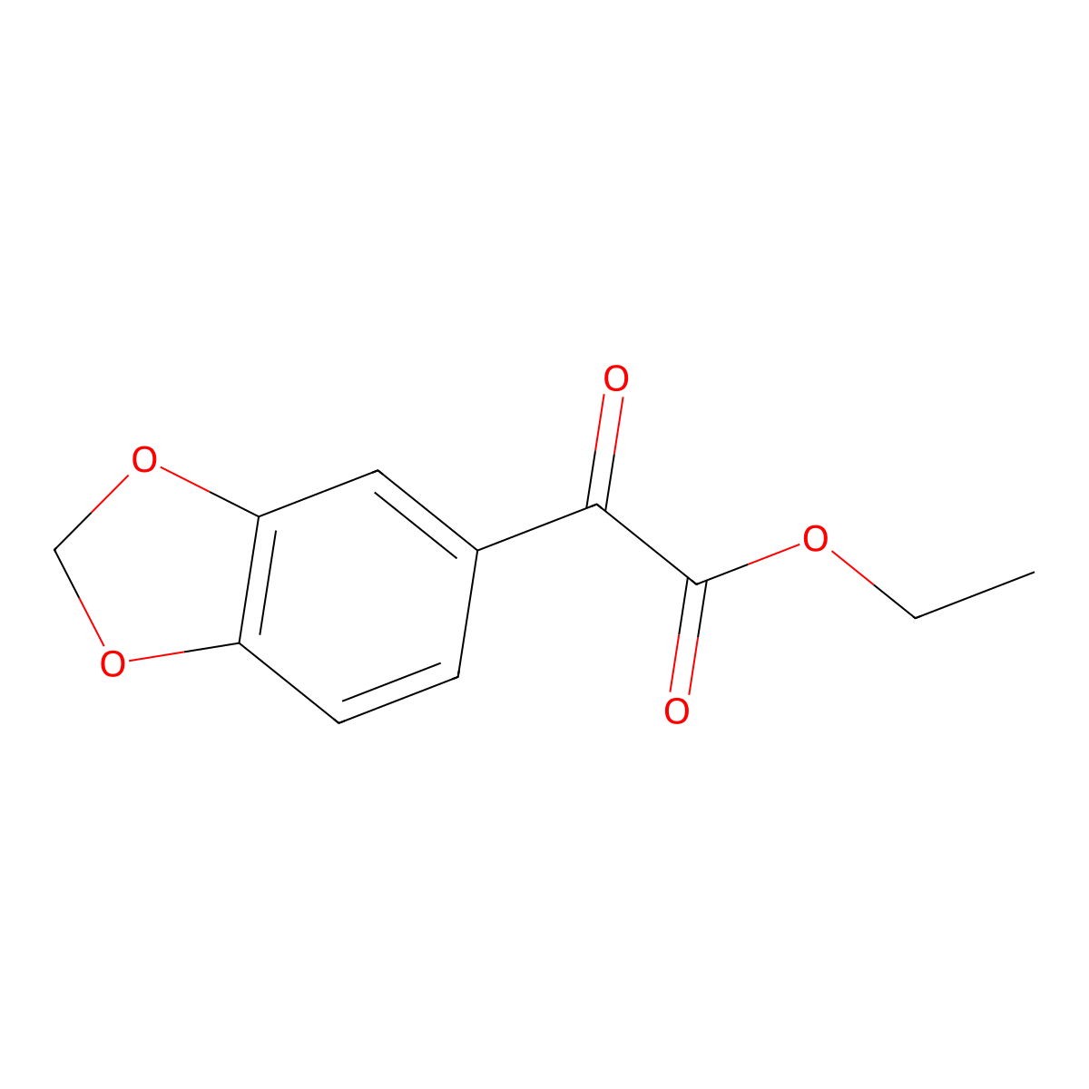 Ethyl 2-(benzo[d][1,3]dioxol-5-yl)-2-oxoacetate molecular structure, CAS 86358-30-7