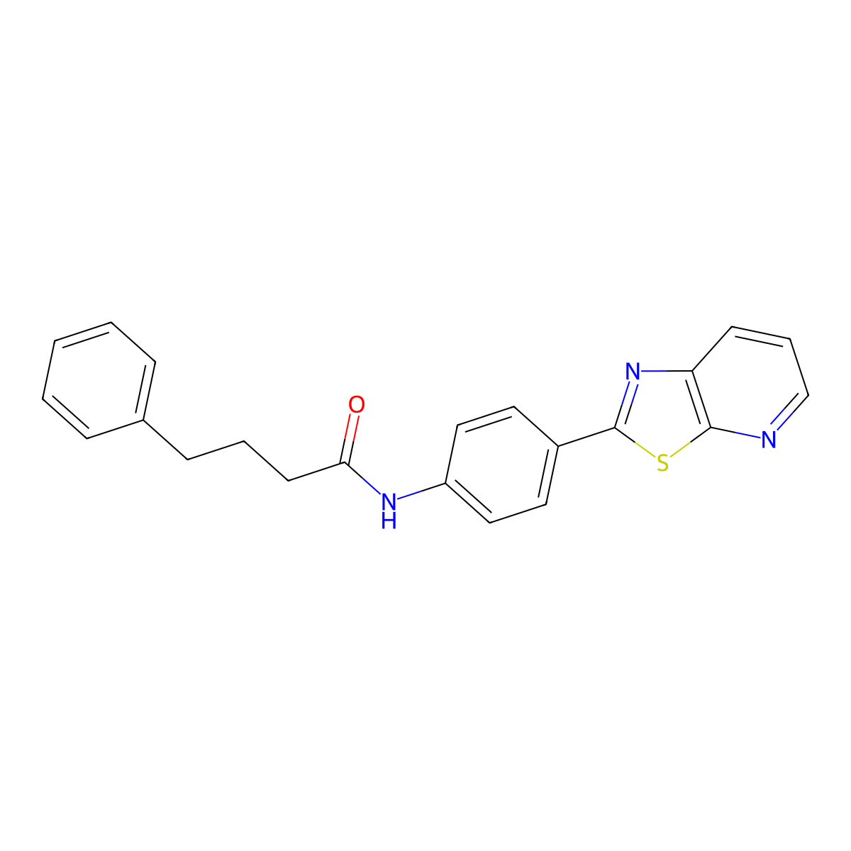 4-phenyl-N-(4-(thiazolo[5,4-b]pyridin-2-yl)phenyl)butanamide molecular structure, CAS 863588-58-3
