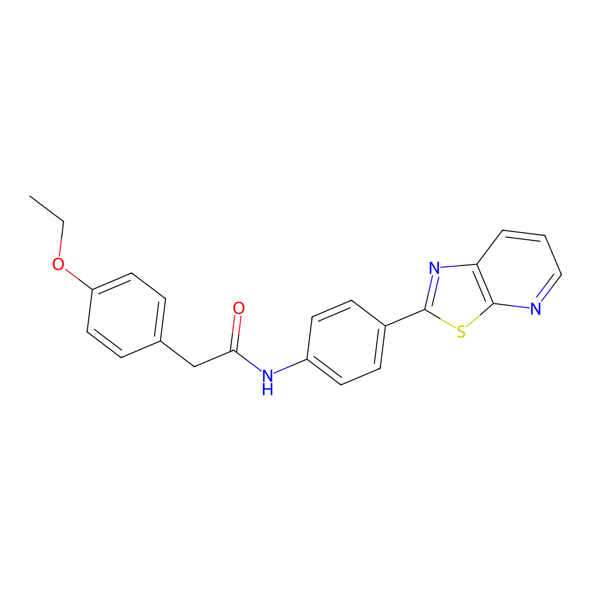 2-(4-ethoxyphenyl)-N-(4-(thiazolo[5,4-b]pyridin-2-yl)phenyl)acetamide molecular structure, CAS 863588-66-3