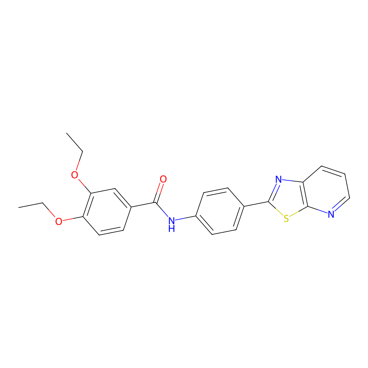 3,4-diethoxy-N-(4-(thiazolo[5,4-b]pyridin-2-yl)phenyl)benzamide molecular structure, CAS 863588-69-6