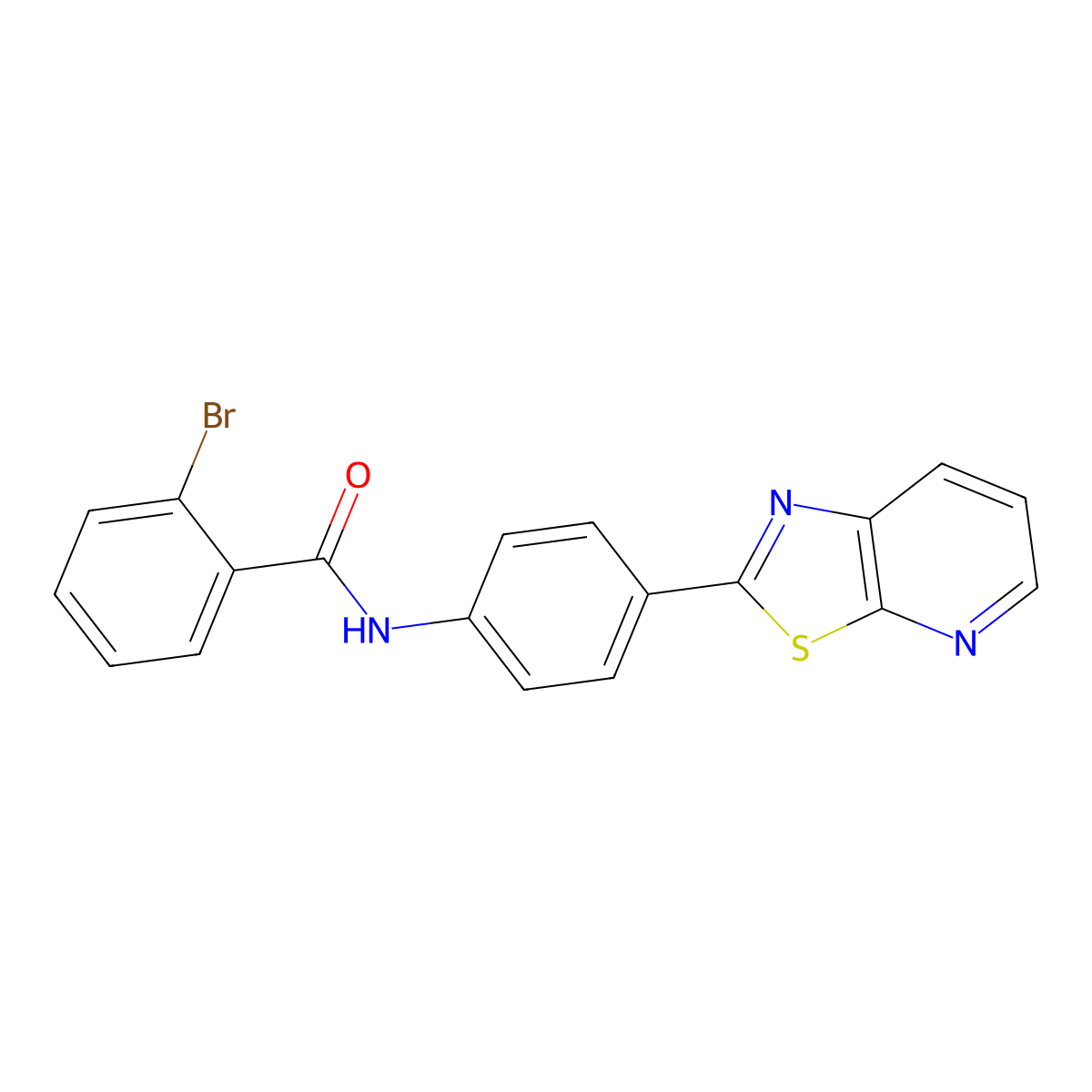 2-bromo-N-(4-{[1,3]thiazolo[5,4-b]pyridin-2-yl}phenyl)benzamide molecular structure, CAS 863588-71-0