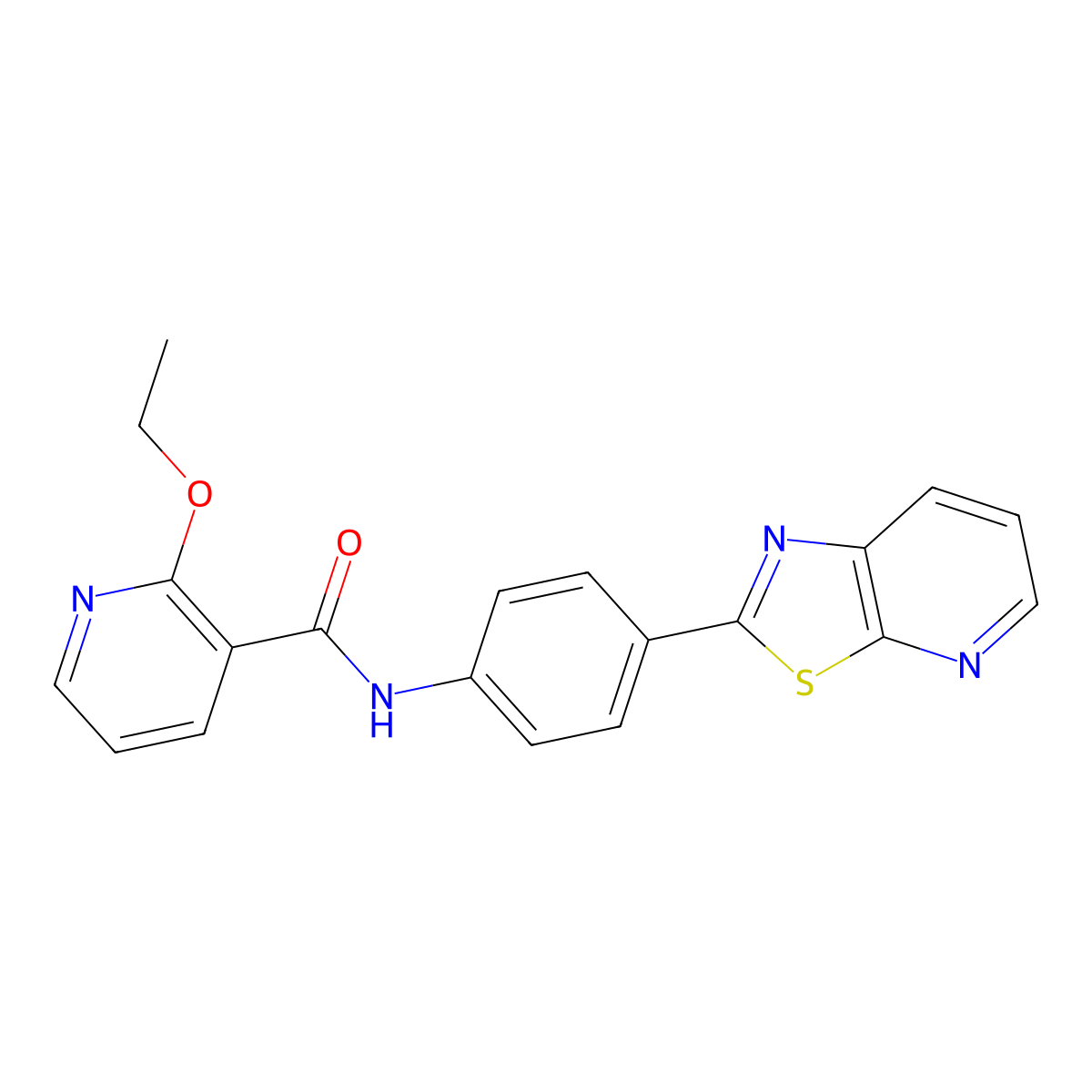 2-ethoxy-N-(4-{[1,3]thiazolo[5,4-b]pyridin-2-yl}phenyl)pyridine-3-carboxamide molecular structure, CAS 863588-83-4