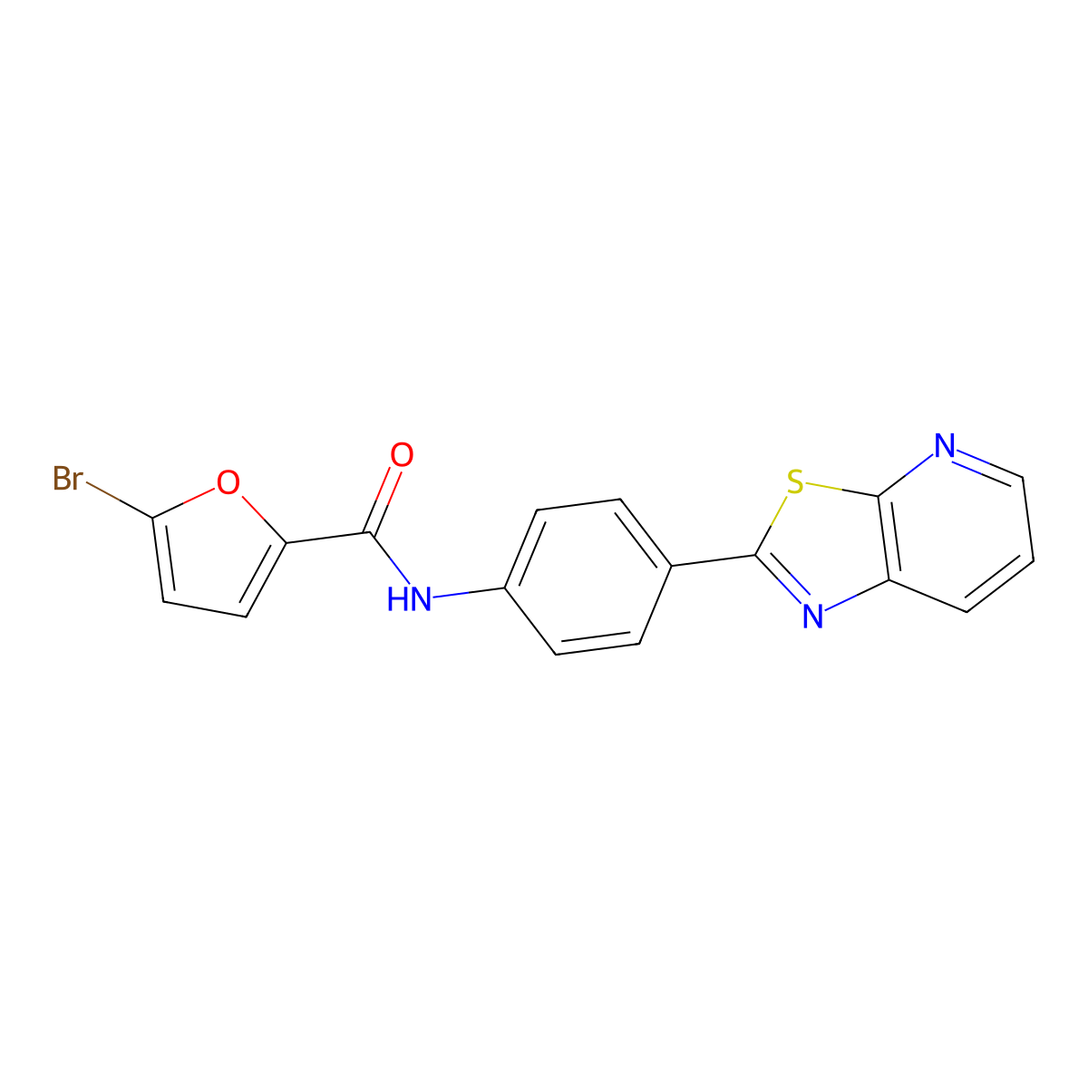 5-bromo-N-(4-(thiazolo[5,4-b]pyridin-2-yl)phenyl)furan-2-carboxamide molecular structure, CAS 863588-84-5
